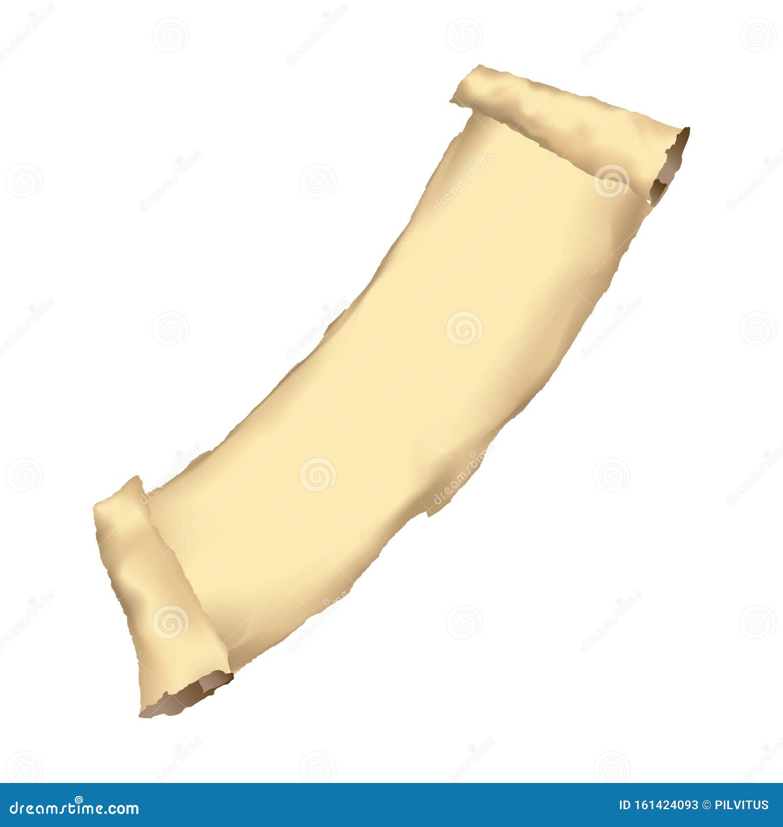 Papers Old Scrolls or Ancient Parchments. Old Document or Manuscript