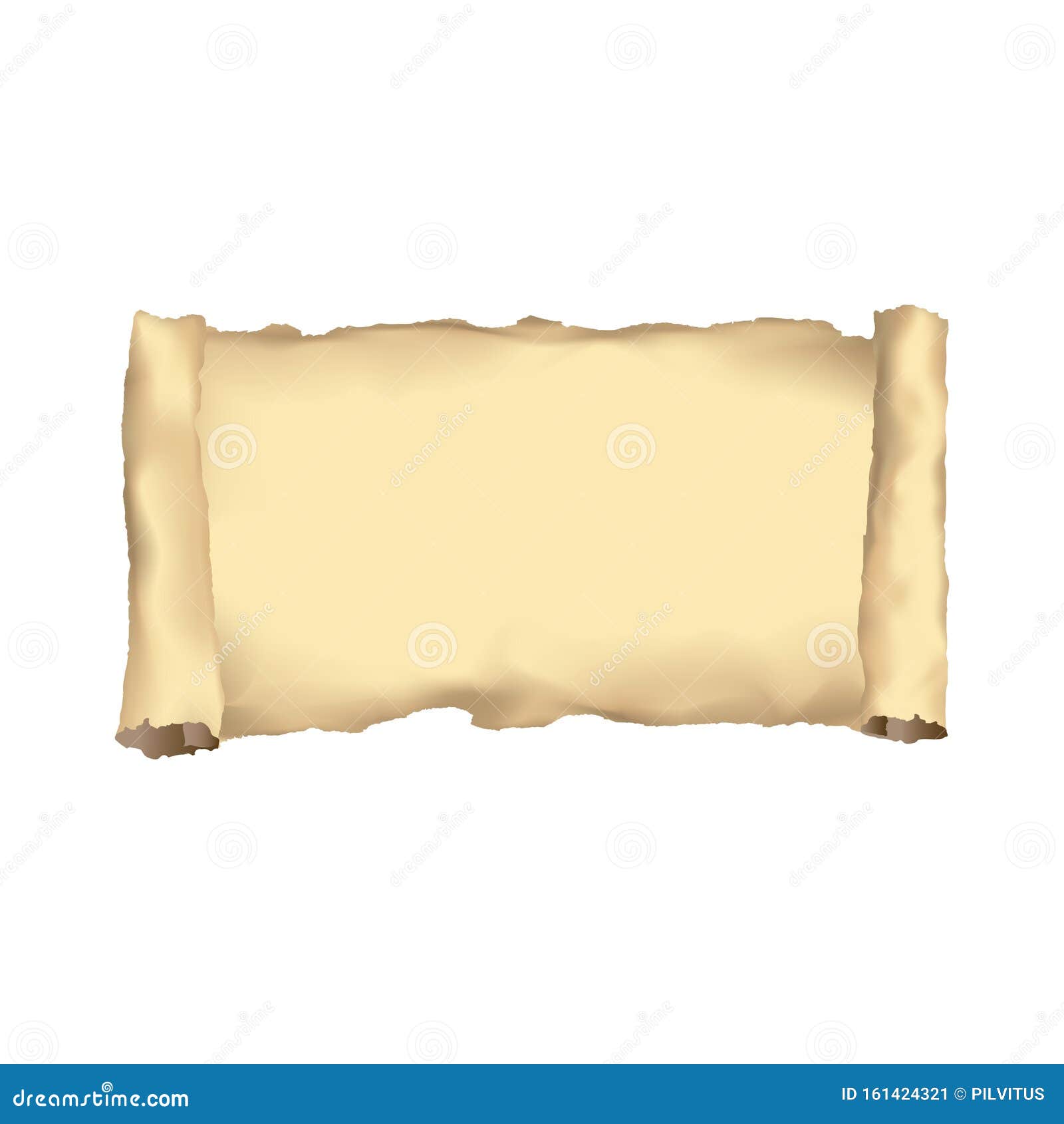 Papers Old Scrolls or Ancient Parchments. Old Document or Manuscript