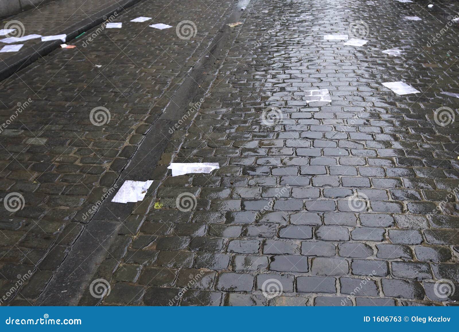 Papers on street stock image. Image of road, street, city 1606763