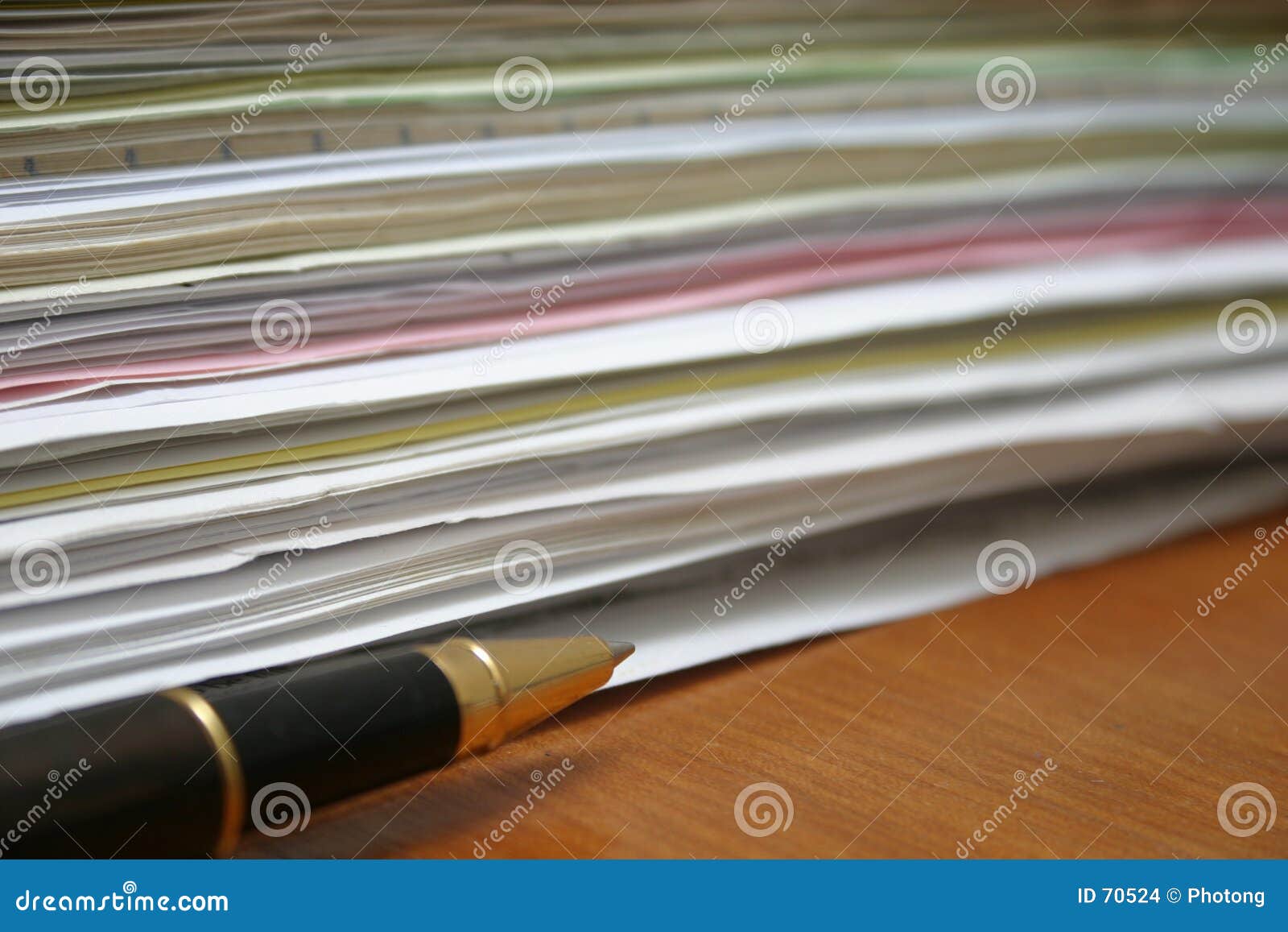Paperwork (side view) stock photo. Image of paperwork, corporate - 70524