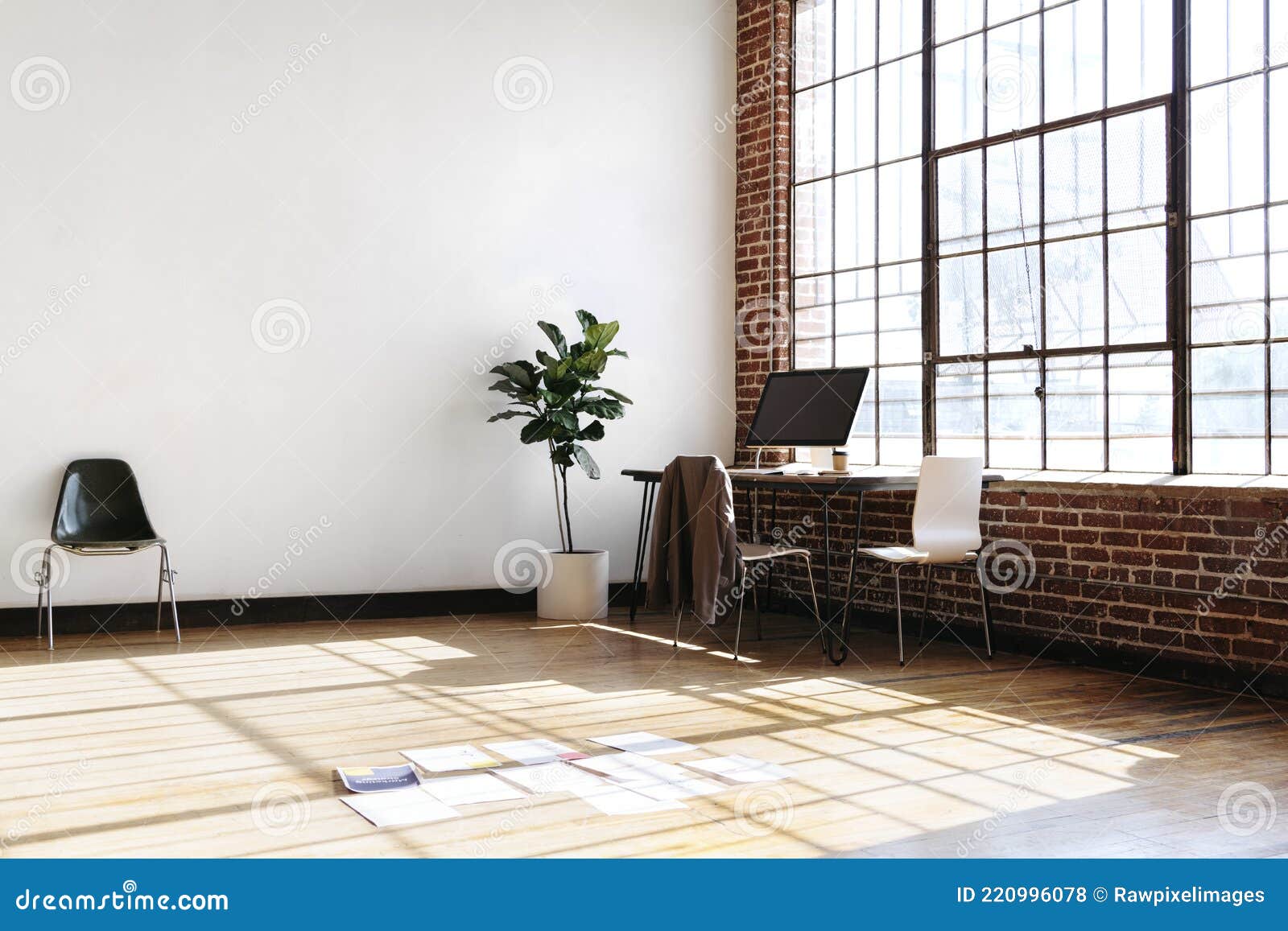 paperwork on wooden floor in the office