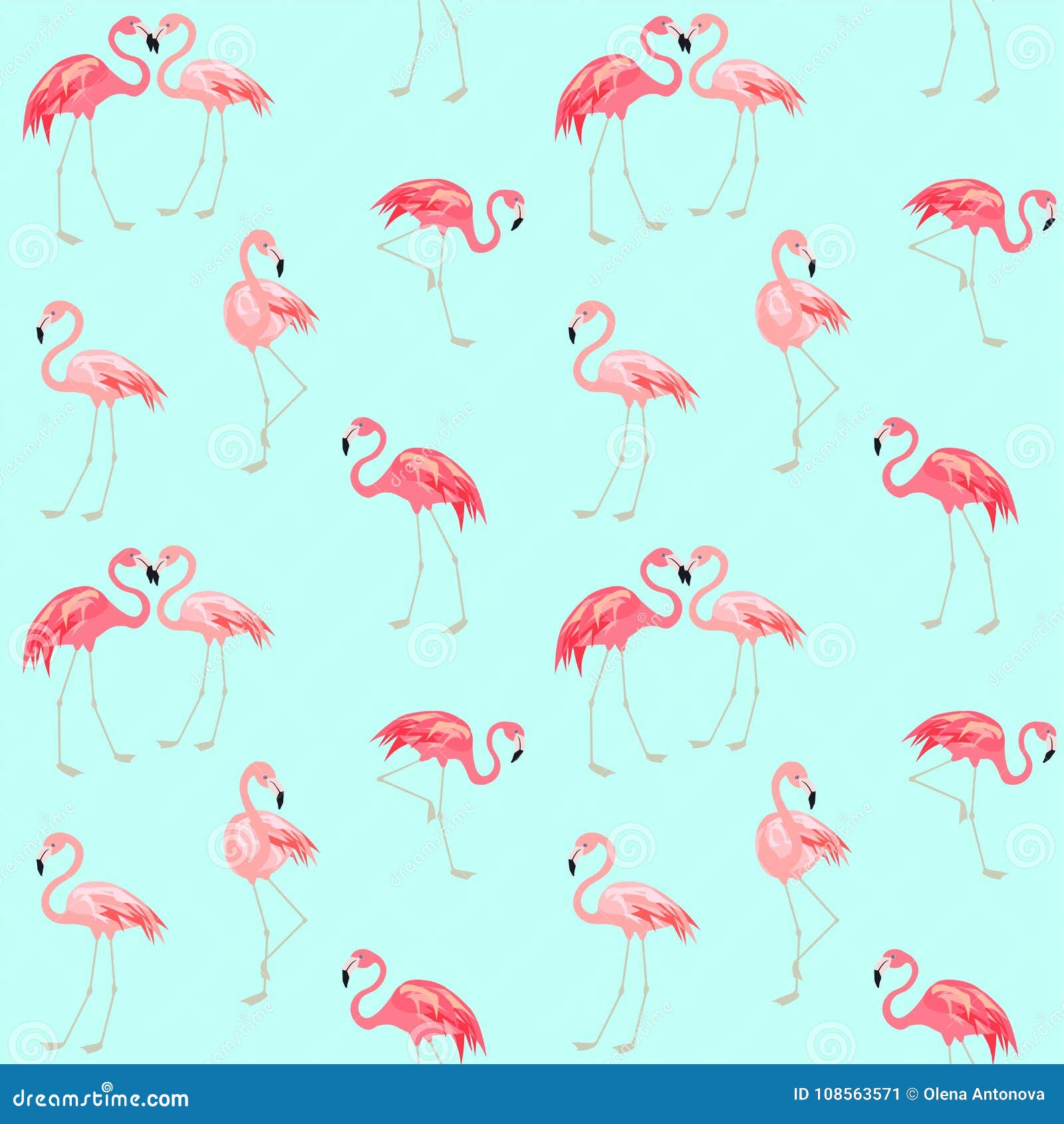 Téléchargement gratuit Images Papier Peint Avec Le Flamant Rose Mignon Illustration De Vecteur dernière salutations