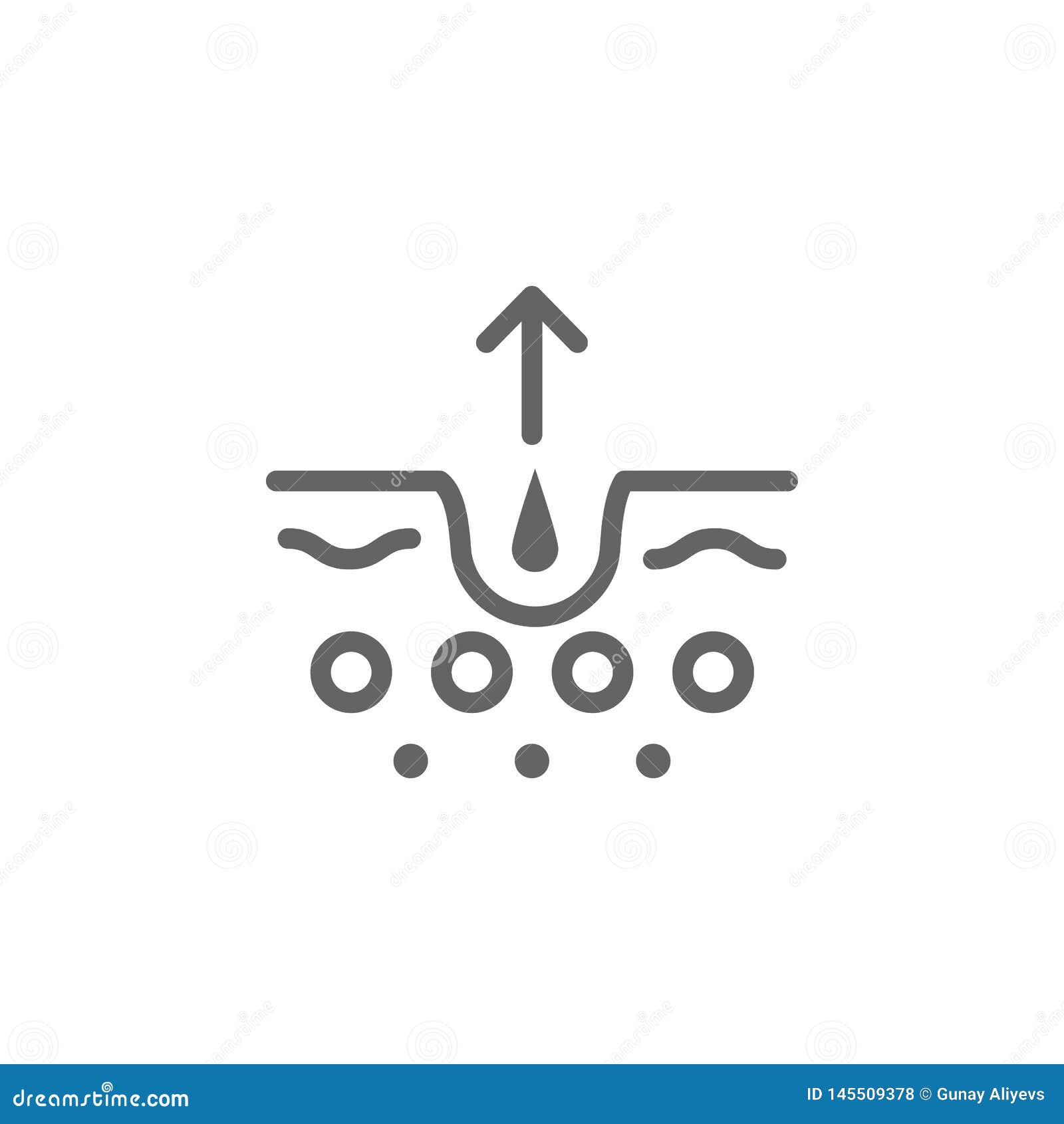 papilla, skin icon.  of skin care icon. thin line icon for website  and development, app development. premium icon