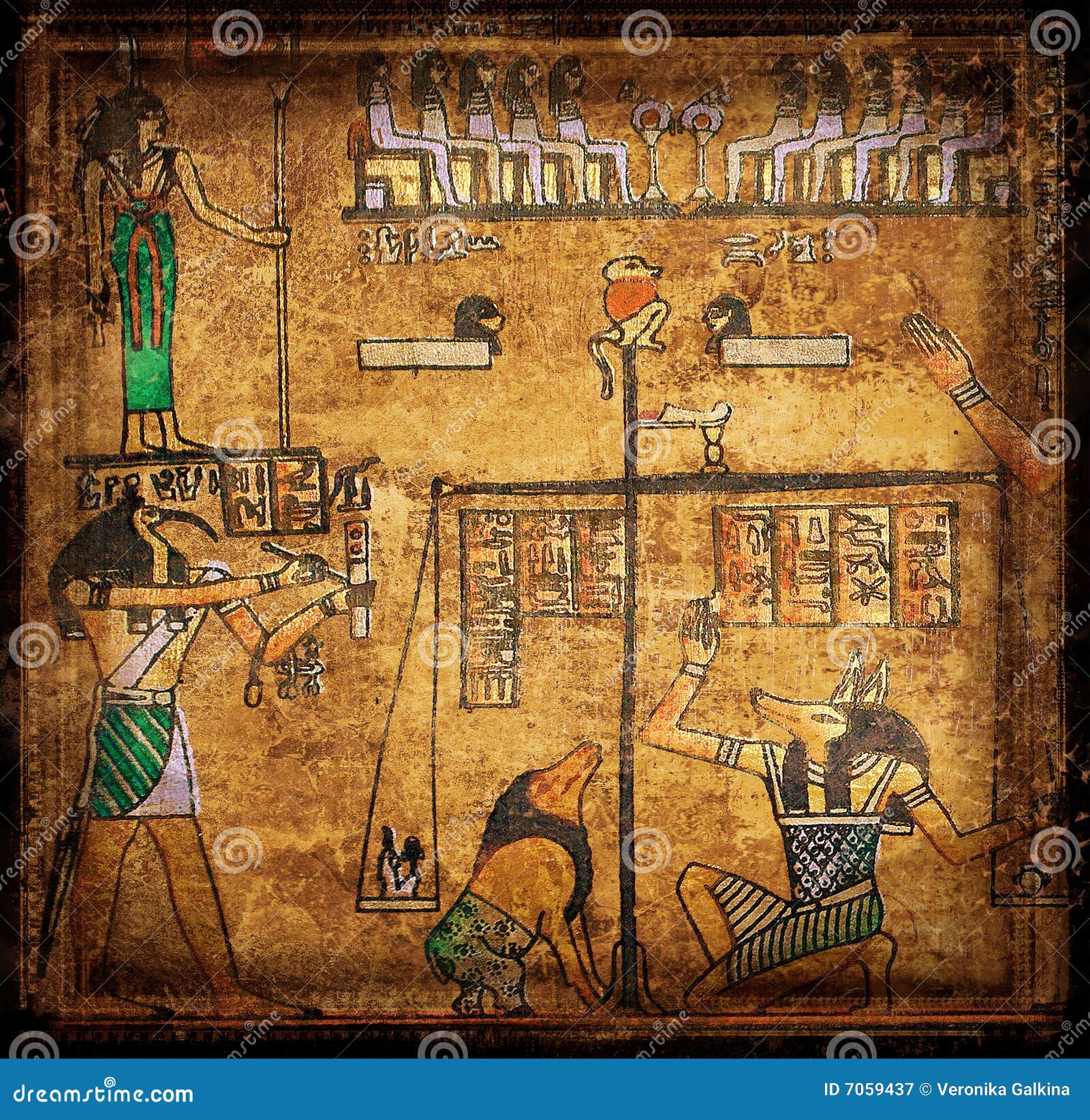 Papiro egirtian antiguo imagen de archivo. Imagen de arte 7059437