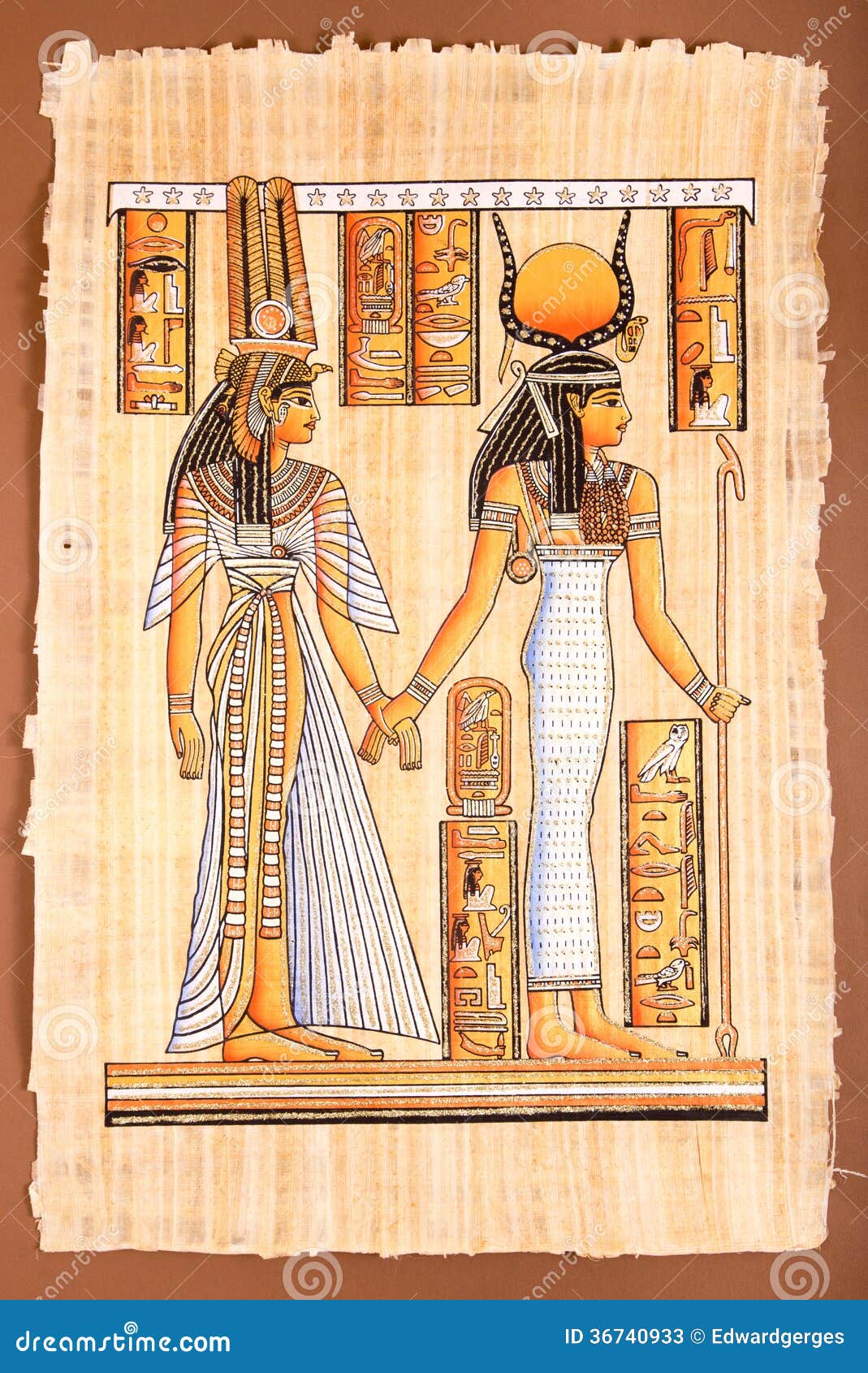 Papiro Egiziano Antico - Regina Egiziana Cleopatra Immagine Stock -  Immagine di dorato, storico: 36740933