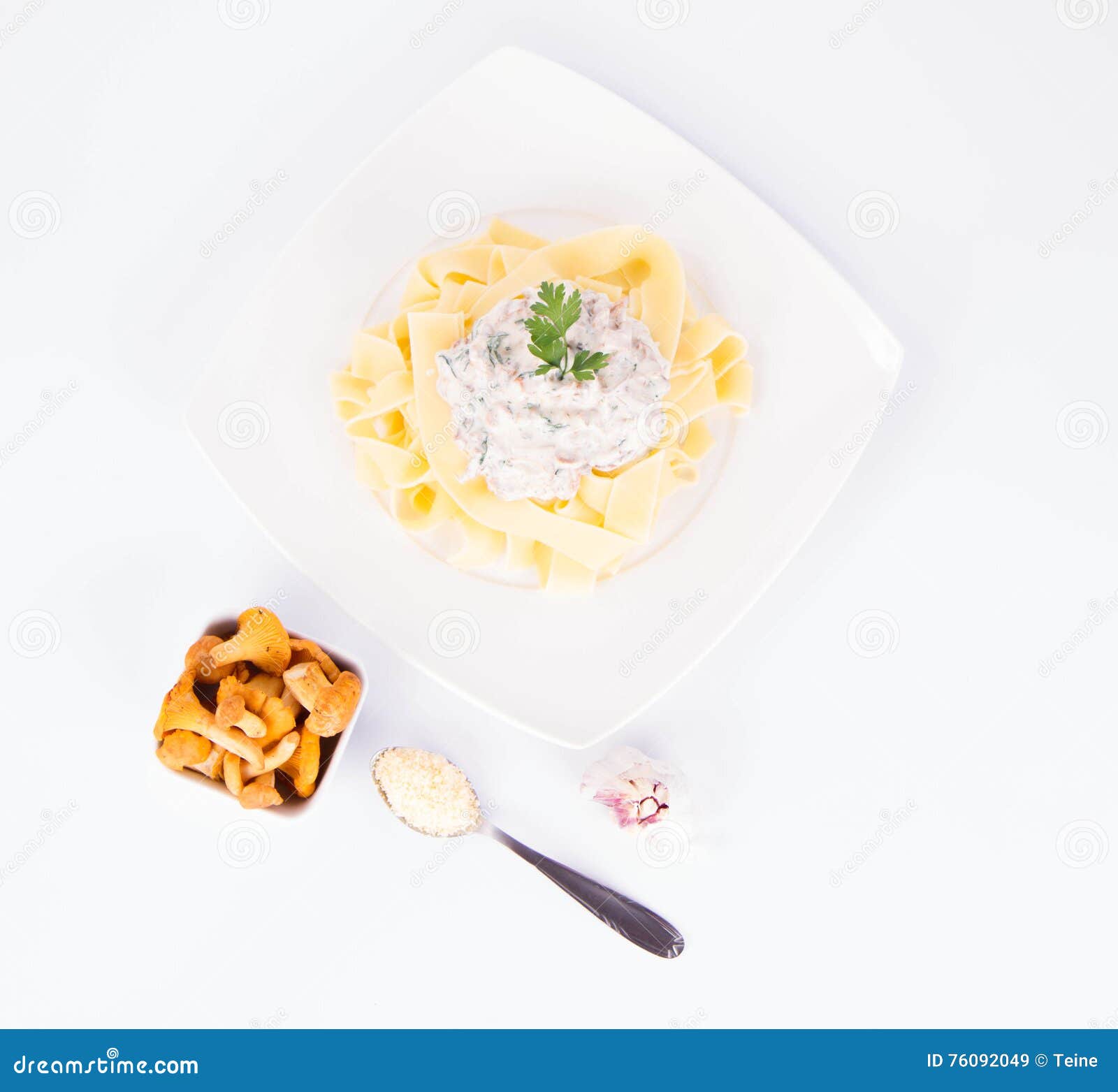 Pappardelle with Chanterelle Stock Image Image of cook, garlic 76092049