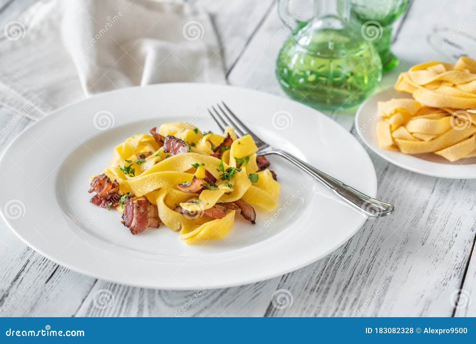 Pappardelle Pasta with Pancetta Stock Photo Image of parmigiano, grated 183082328
