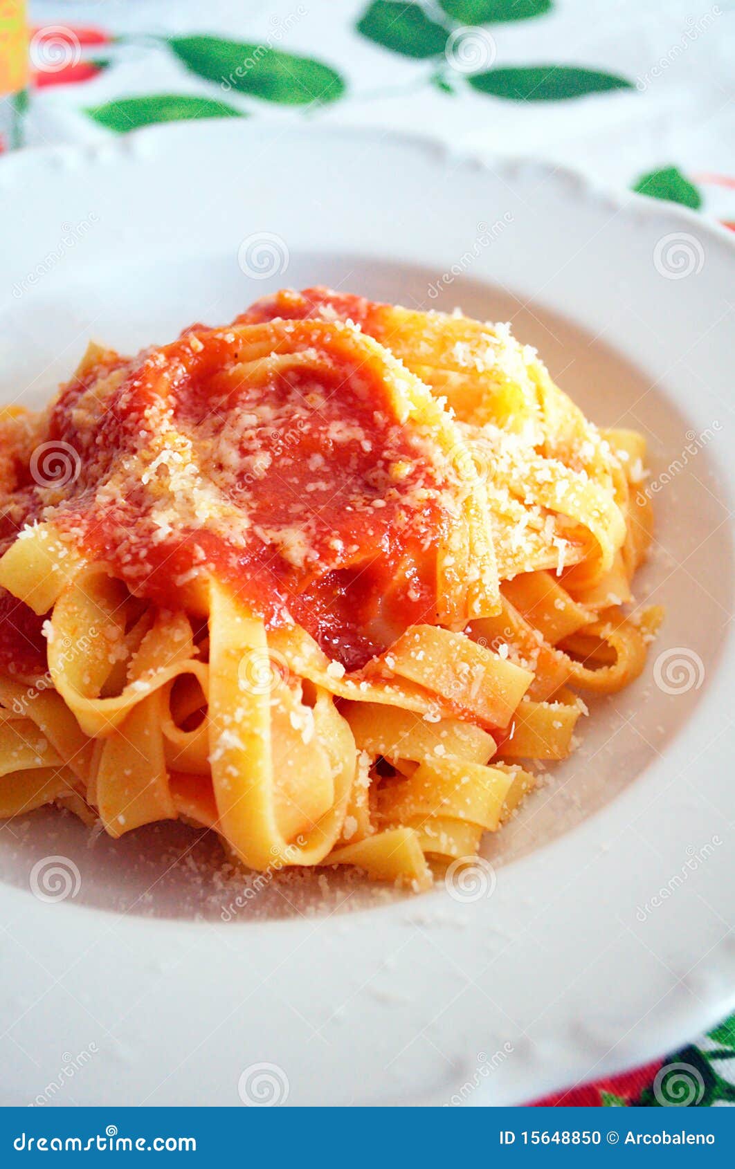 Pappardelle Pasta with Tomato Sauce Stock Photo Image of healthy