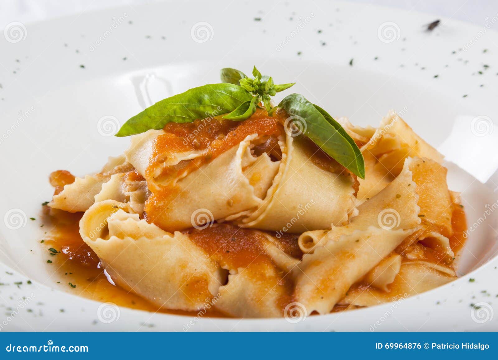 Pappardelle with Tomato Sauce Stock Photo Image of pasta, sauce 69964876