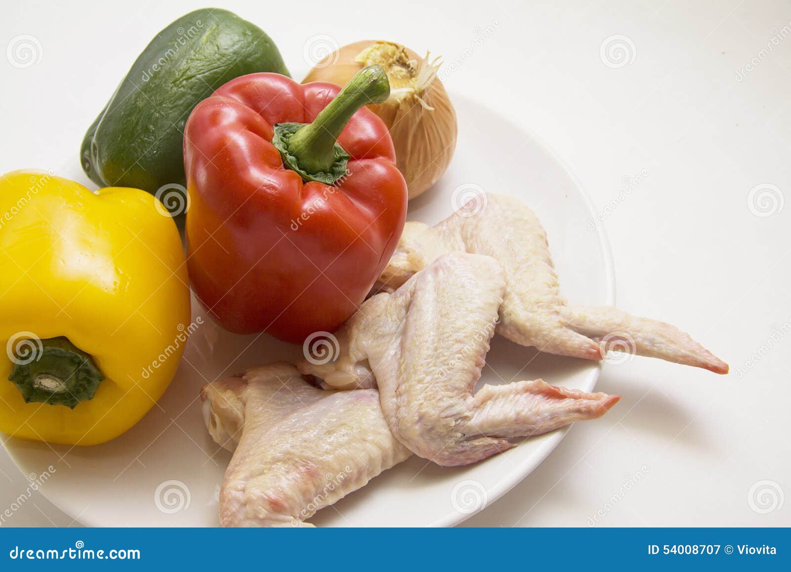 Paprika and chicken wings stock image. Image of green 54008707