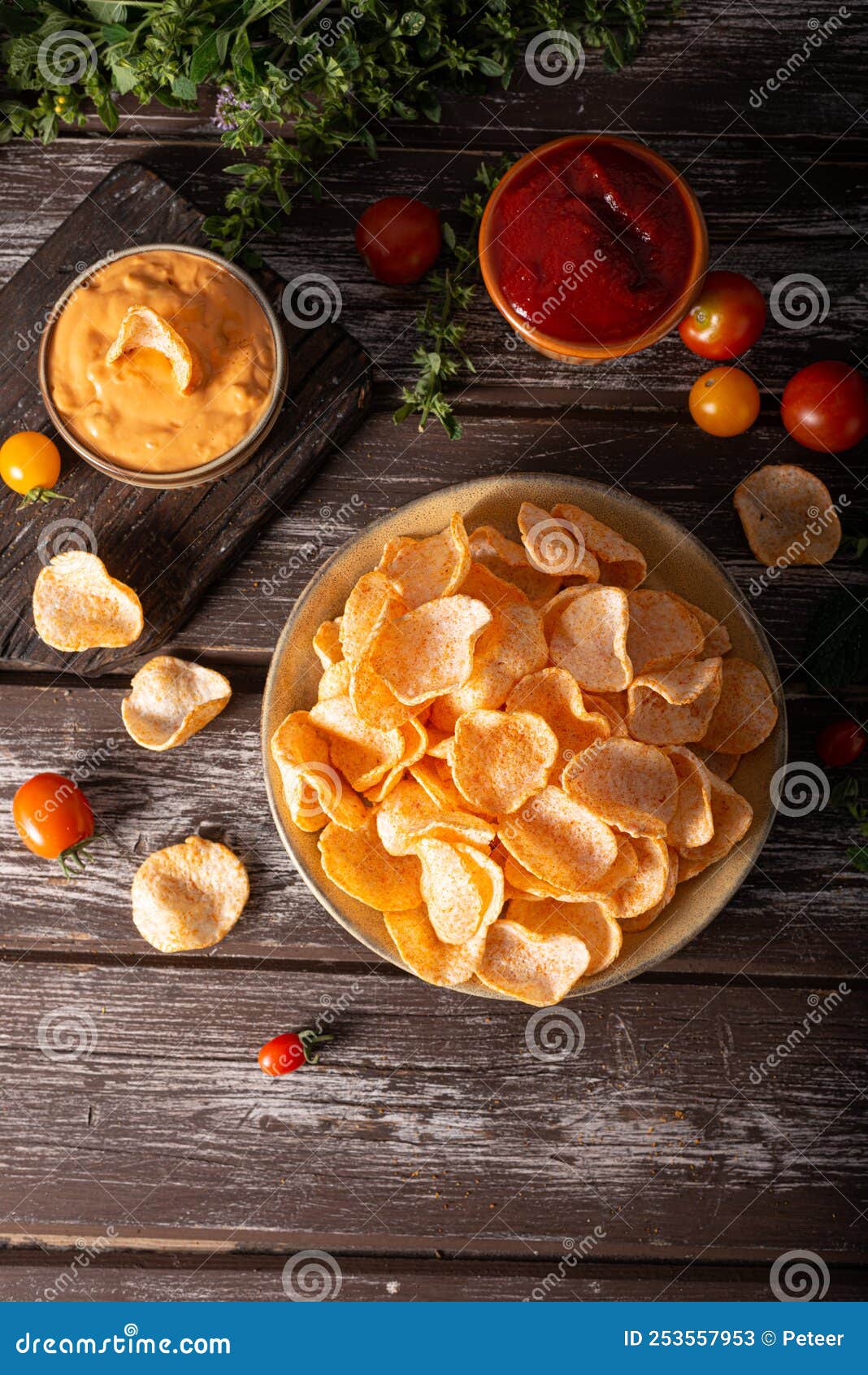 Paprika chips stock image. Image of isolated, paprica 253557953
