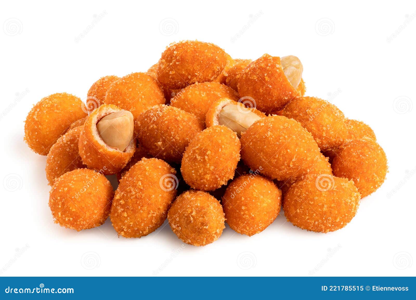 Paprika coated peanuts stock image. Image of pile, roasted 221785515