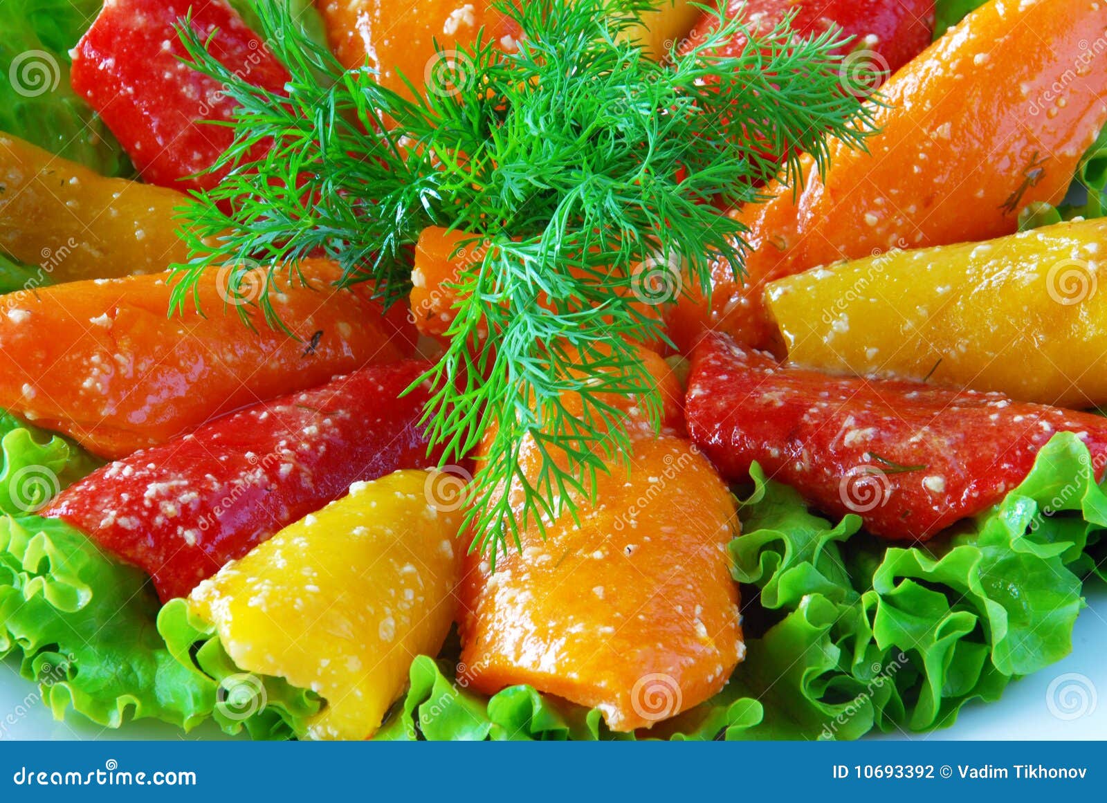 Paprika with herbs stock photo. Image of dill, healthy 10693392