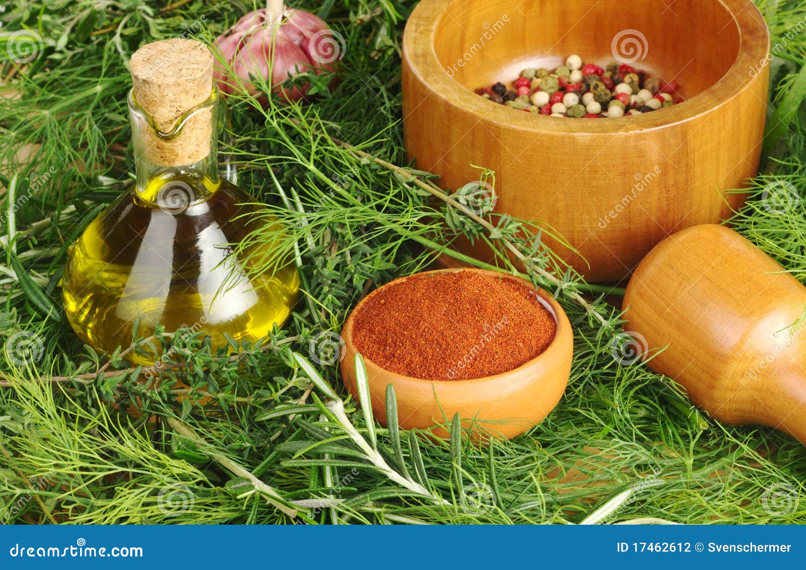 Paprika and Herbs stock photo. Image of herb, focus, fresh 17462612