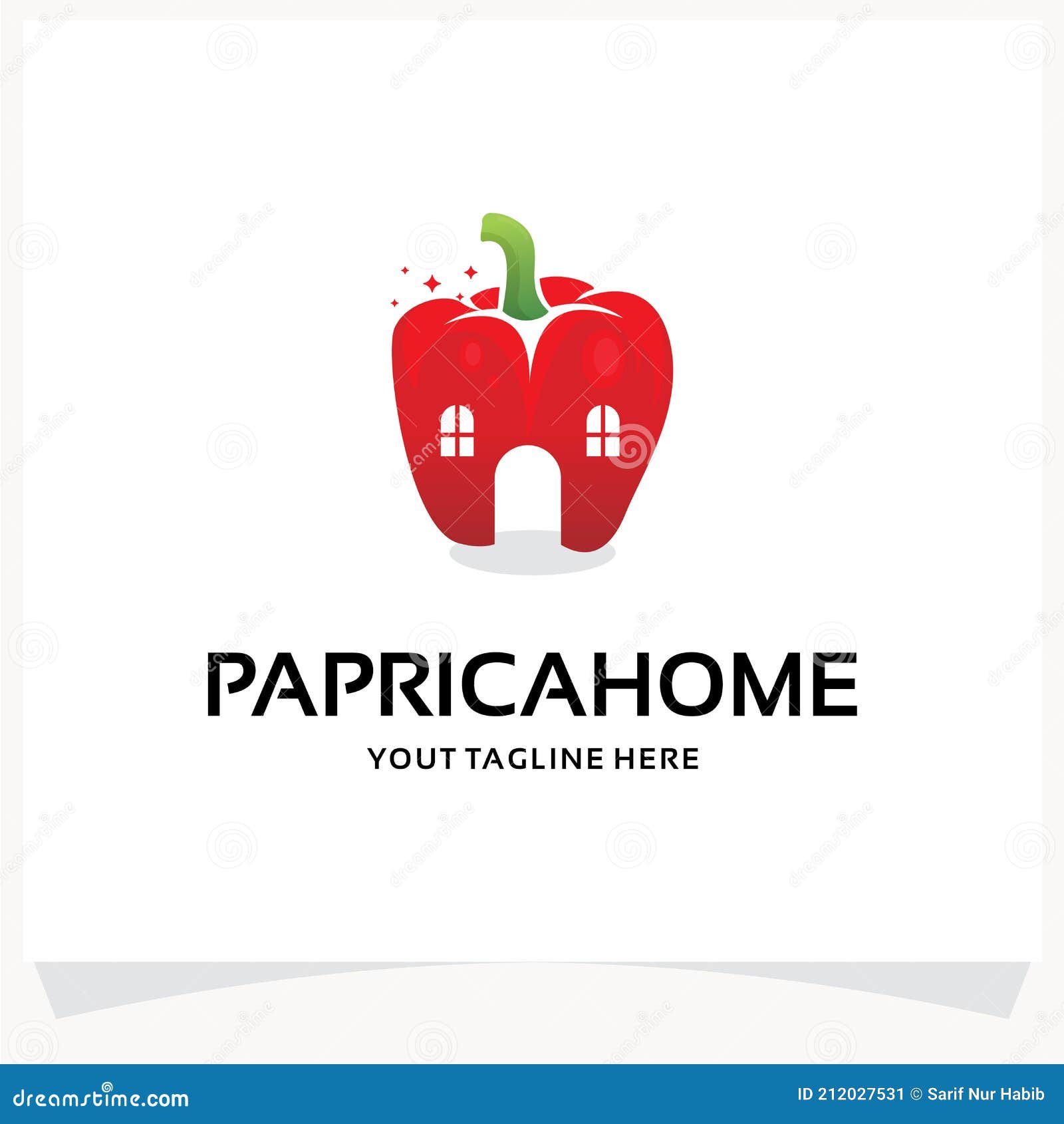 Paprika Home Logo Design Template Inspiration Stock Vector - Illustration  of food, meal: 212027531, image size:1600x1690