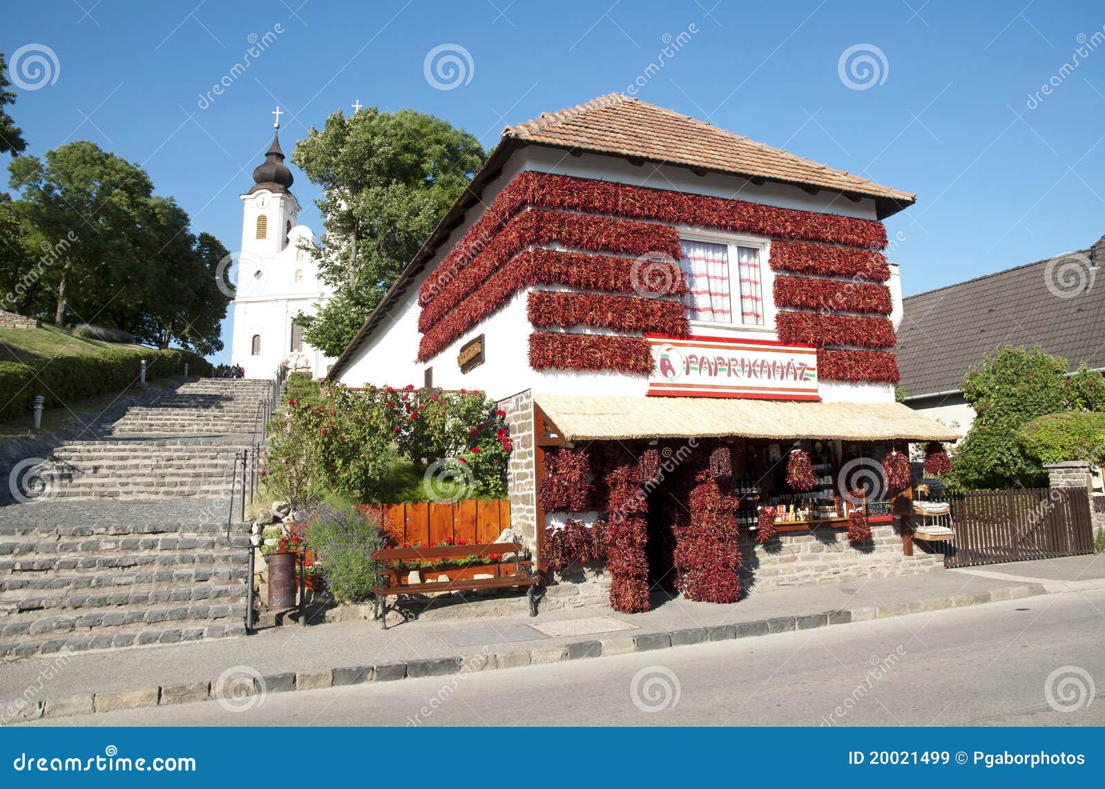 Paprika House in Tihany,Hungary Stock Image Image of background