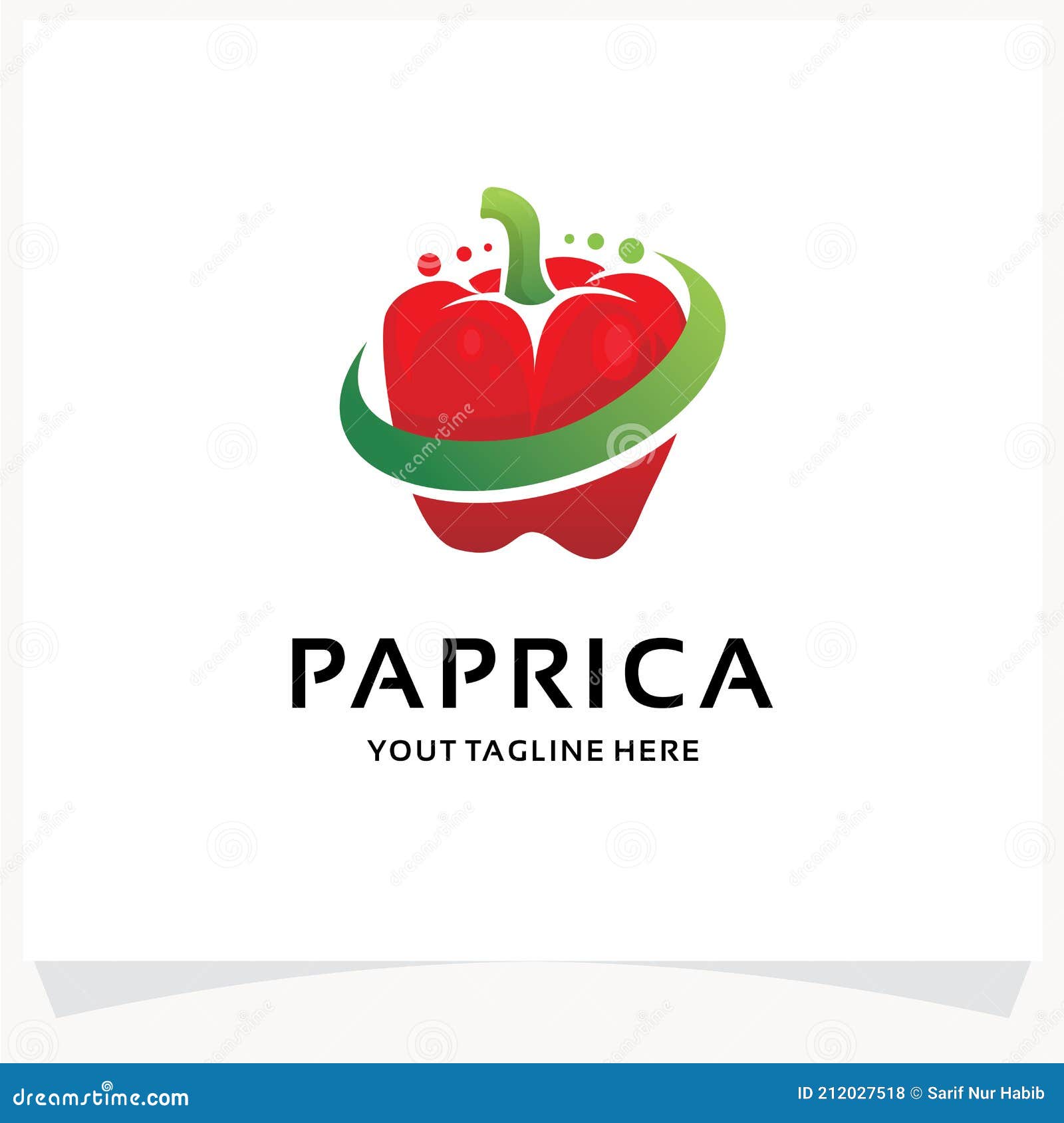 Paprika Logo Design Template Inspiration Stock Vector Illustration of