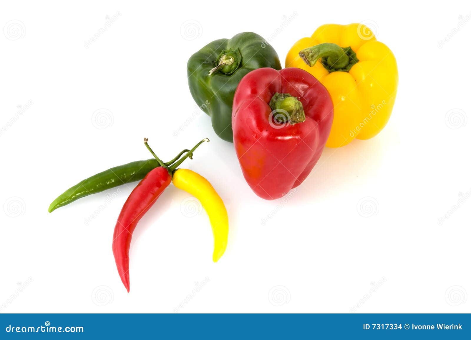 Paprika and pepper stock photo. Image of vegetables, isolated 7317334