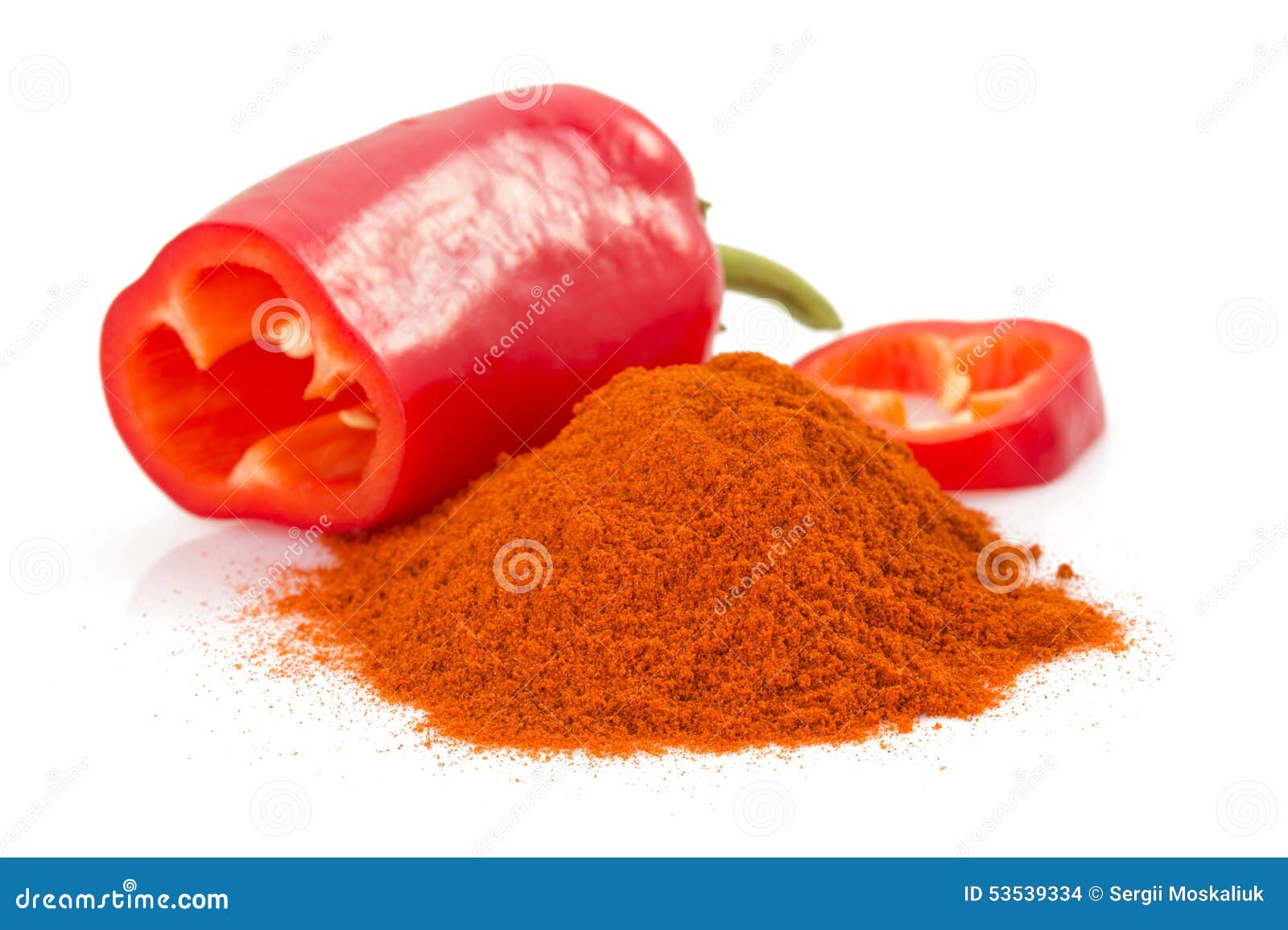 Paprika Powder Isolated on White Stock Photo Image of full, paprika