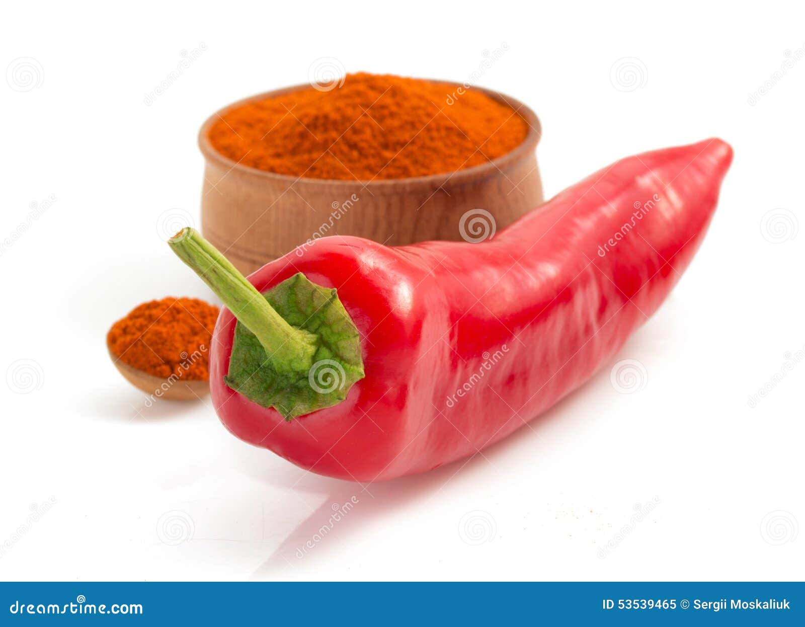 Paprika Powder Isolated on White Stock Image Image of ingredient, chili 53539465