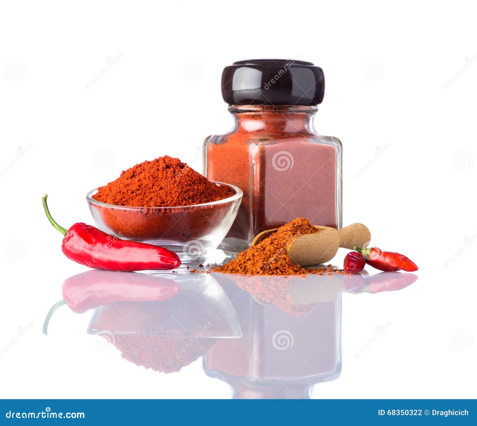 Paprika Powder on White Background Stock Photo Image of spice, food