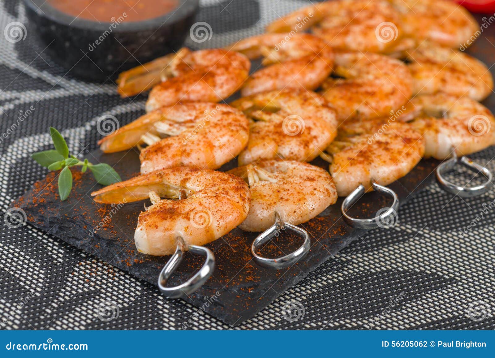 Paprika Prawn Satay arkivfoto. Bild av ovanf - 56205062