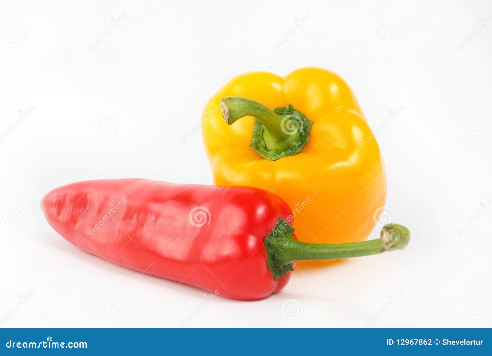Paprika Yellow and Red Pepper Stock Photo Image of dish, macro 12967862