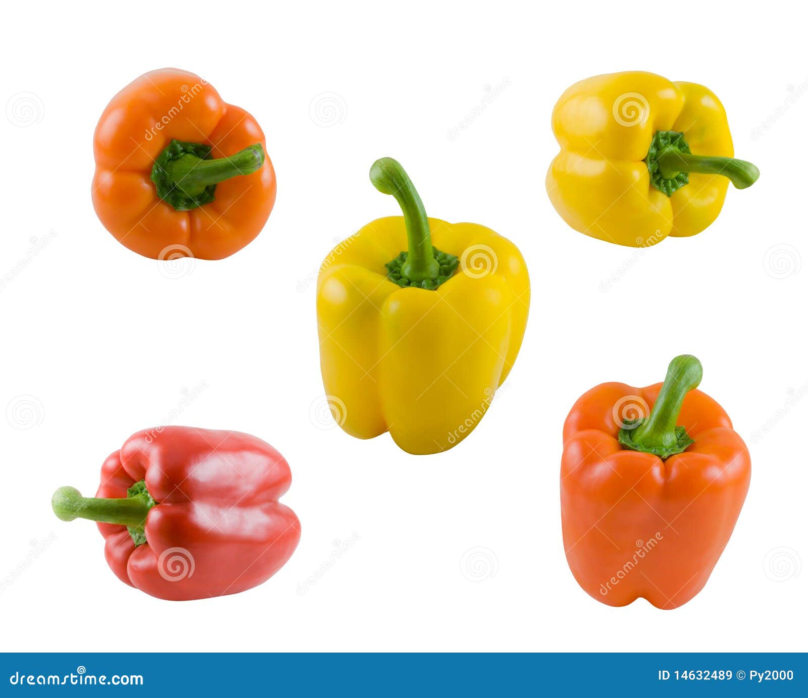 Paprikas imagen de archivo. Imagen de color, tallo, fresco 14632489