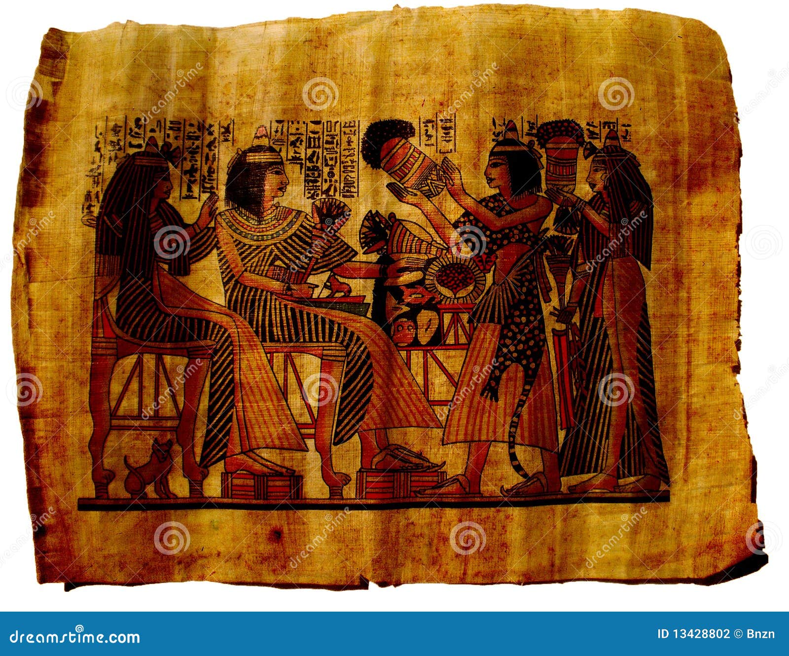 Papyrus Paper Egypt Painting Stock Illustration Illustration of front