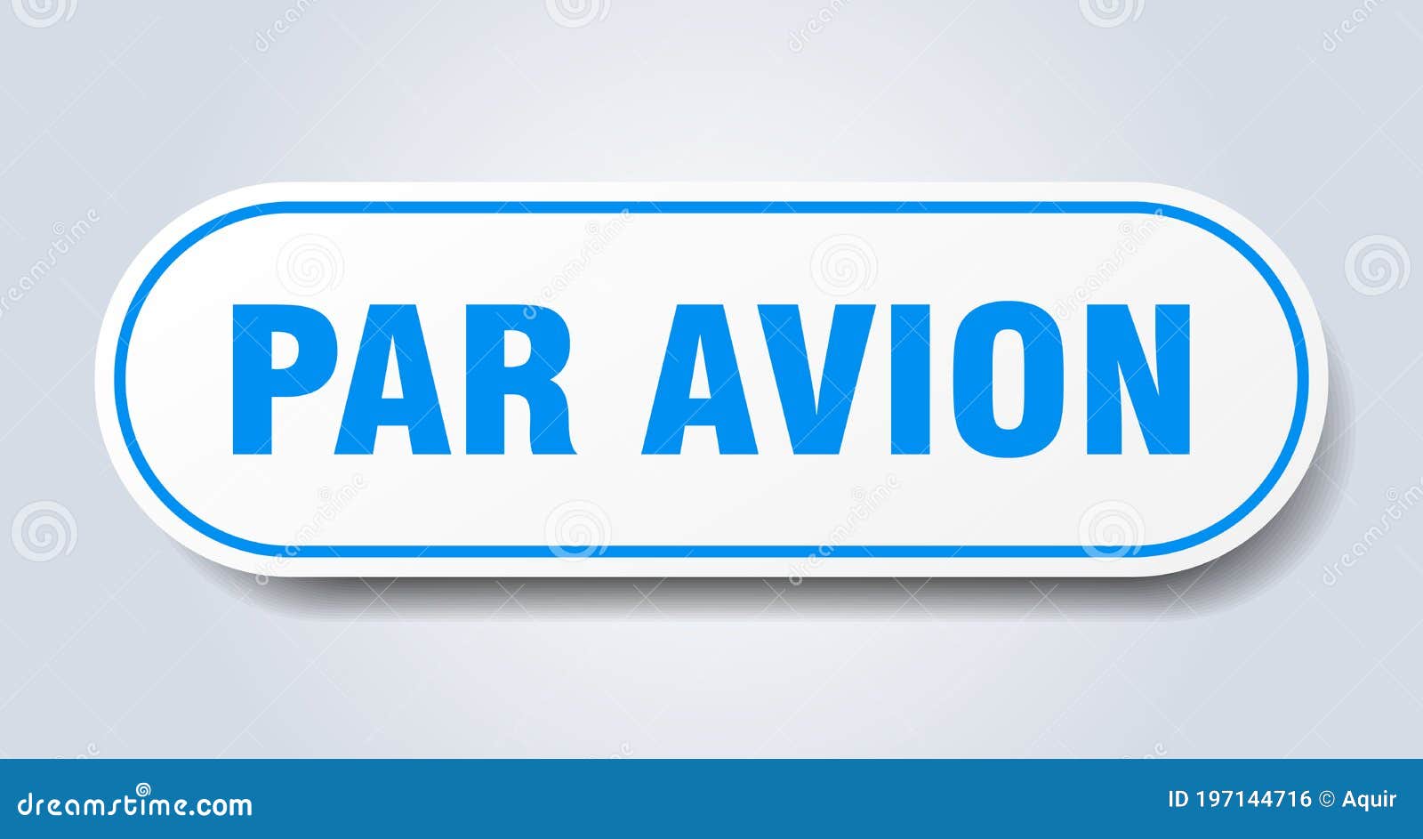 par avion sticker.