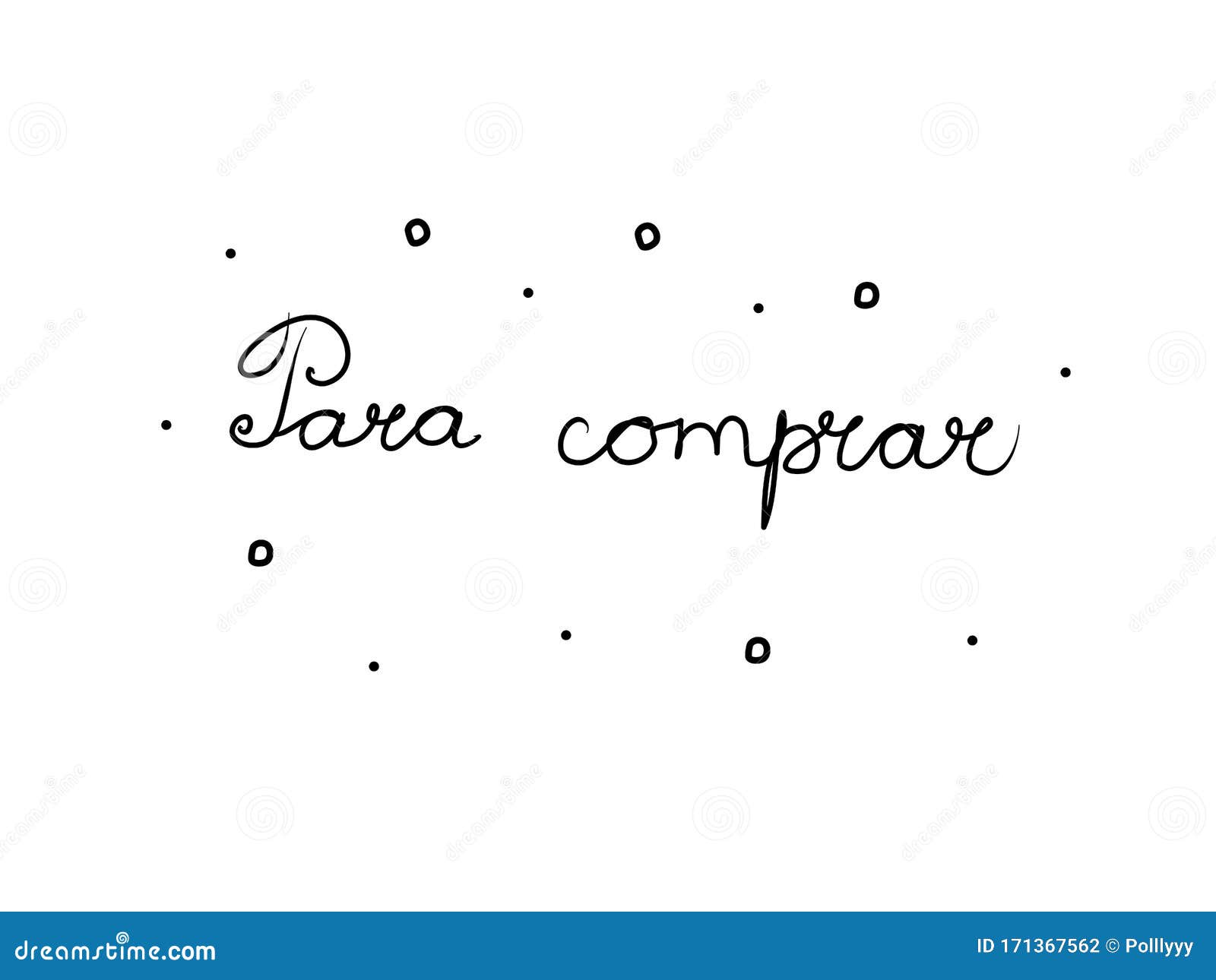 para comprar phrase handwritten with a calligraphy brush. buy in spanish. modern brush calligraphy.  word black