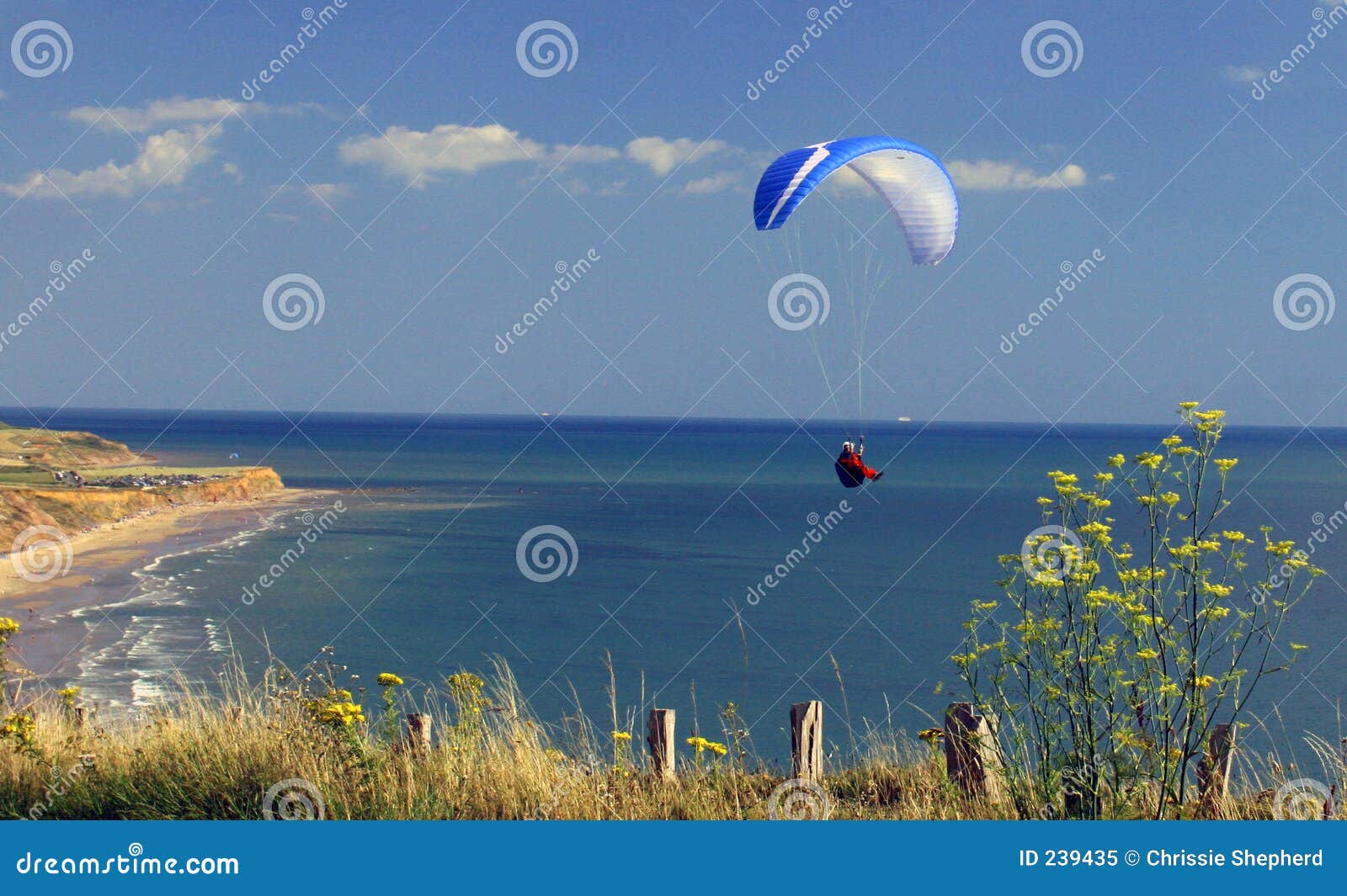 Para glider, Compton Bay stock image. Image of hang, coast 239435