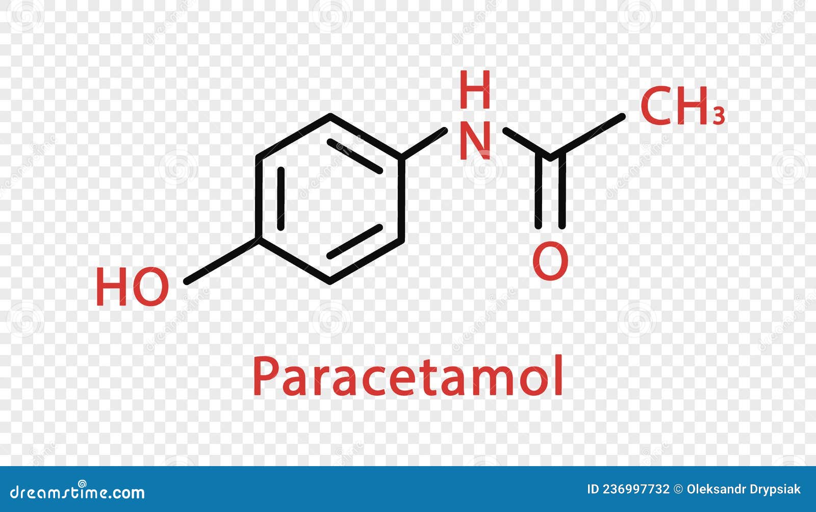 Paracetamol Chemical Formula. Paracetamol Structural Chemical Formula ...