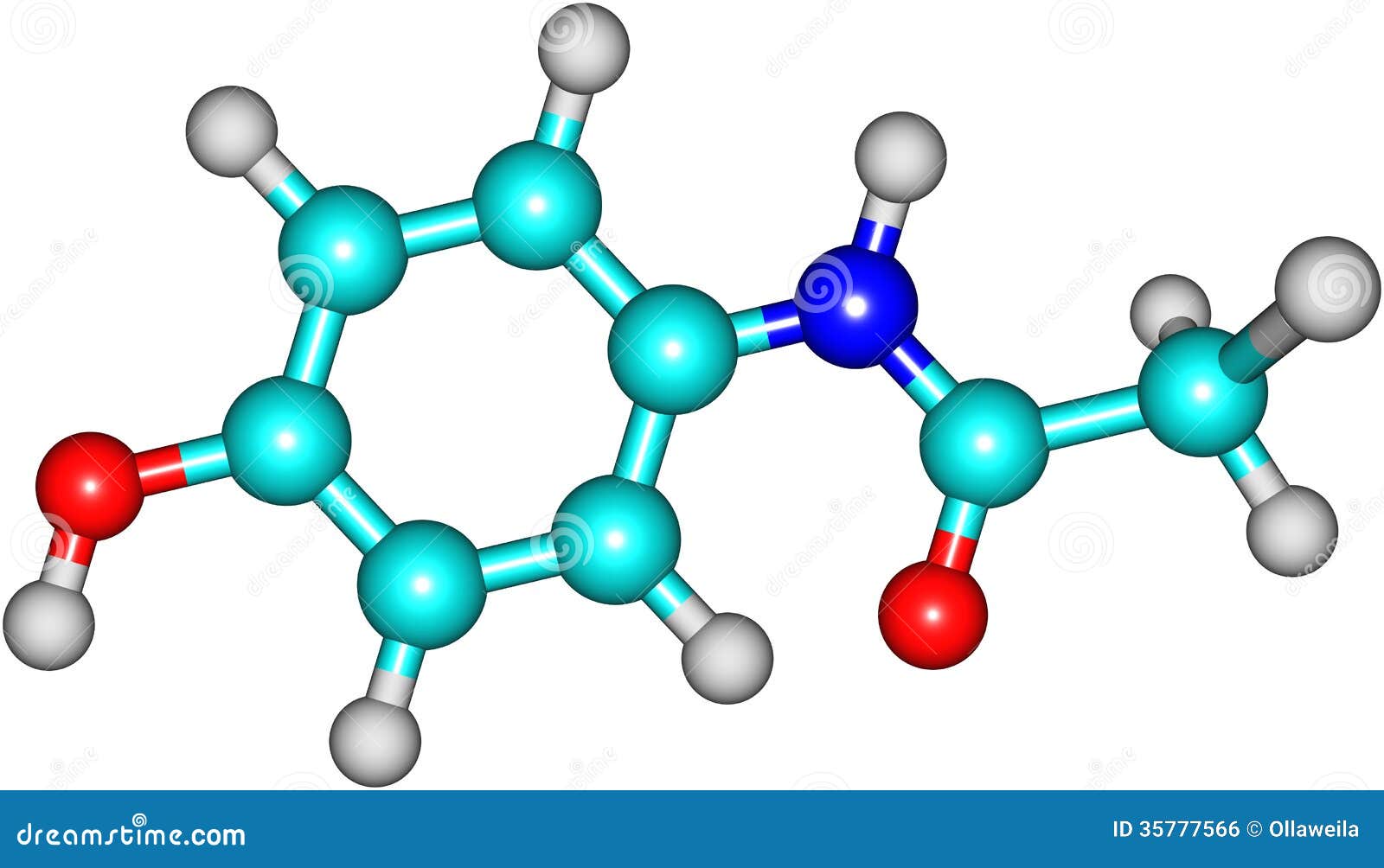 Paracetamol Molecular Model Stock Illustration Illustration of shape, tylenol 35777566