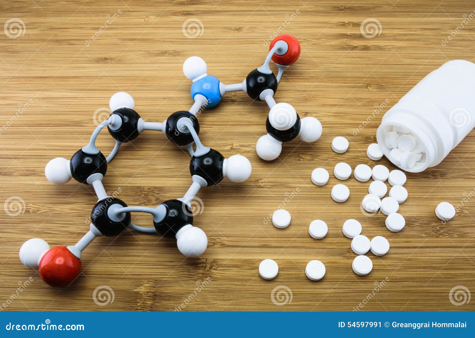 Paracetamol Molecular Structure Stock Image 54597991