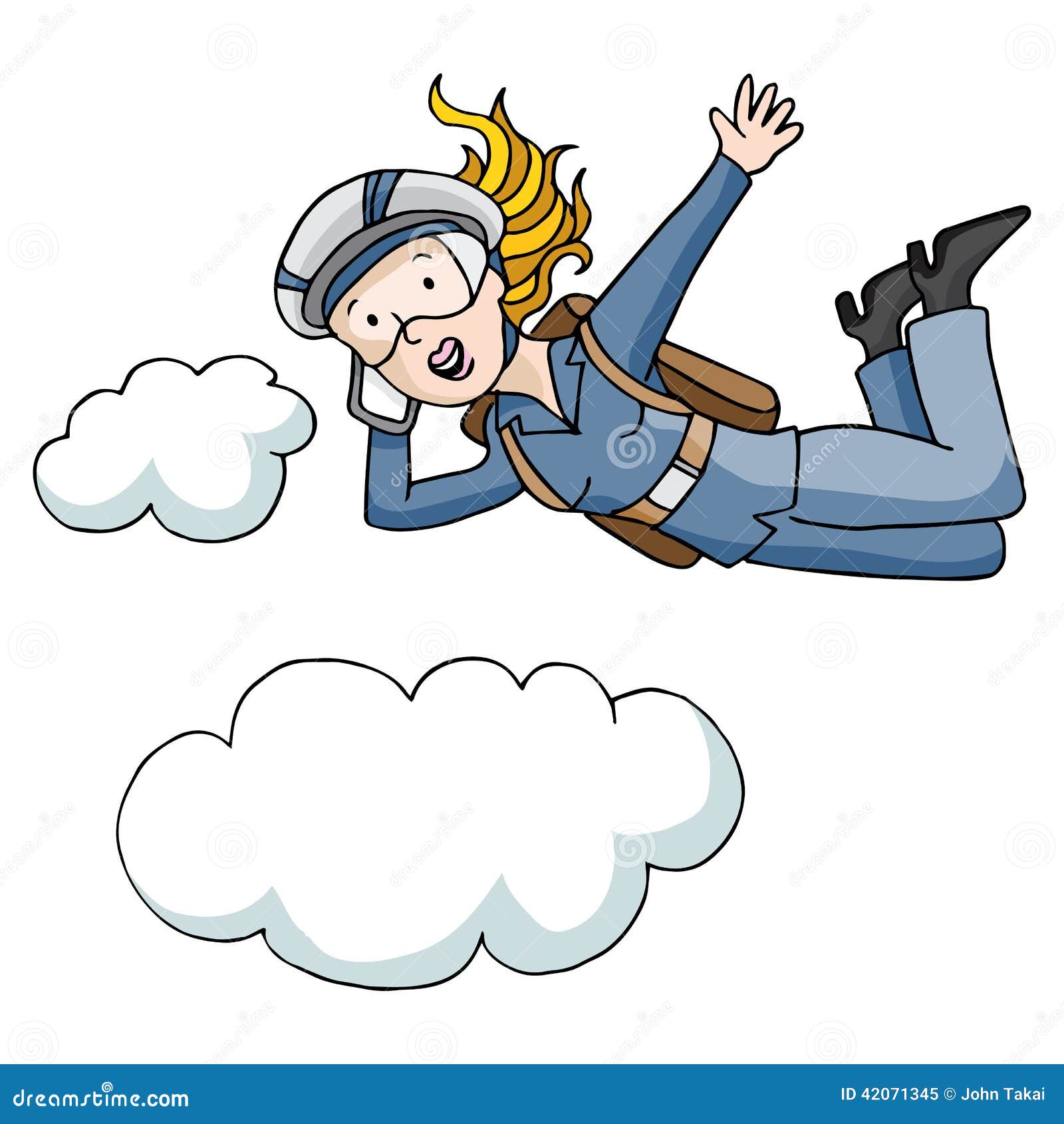 Parachute Business Woman stock vector. Illustration of skydiving - 42071345