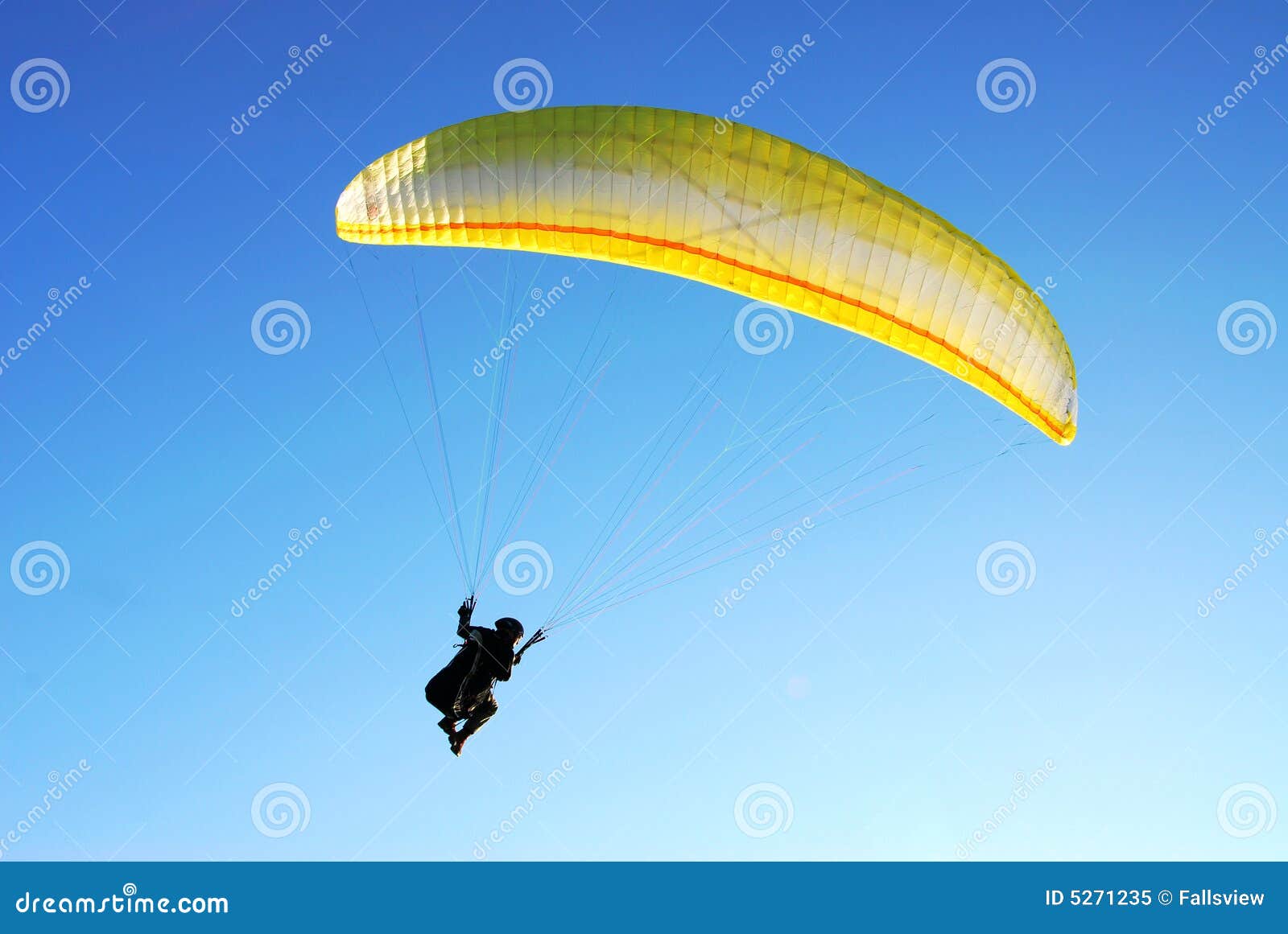 Parachute flying stock image. Image of sportsman, british 5271235