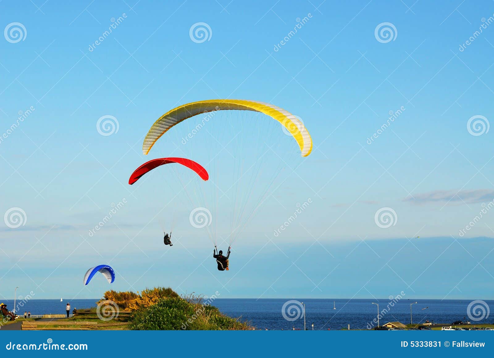 Parachute flying stock image. Image of outdoor, horizon 5333831