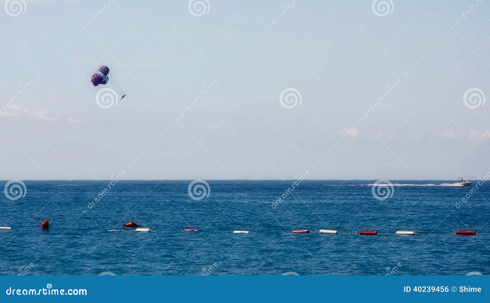 Parachuting at sea stock photo. Image of outdoor, ocean 40239456