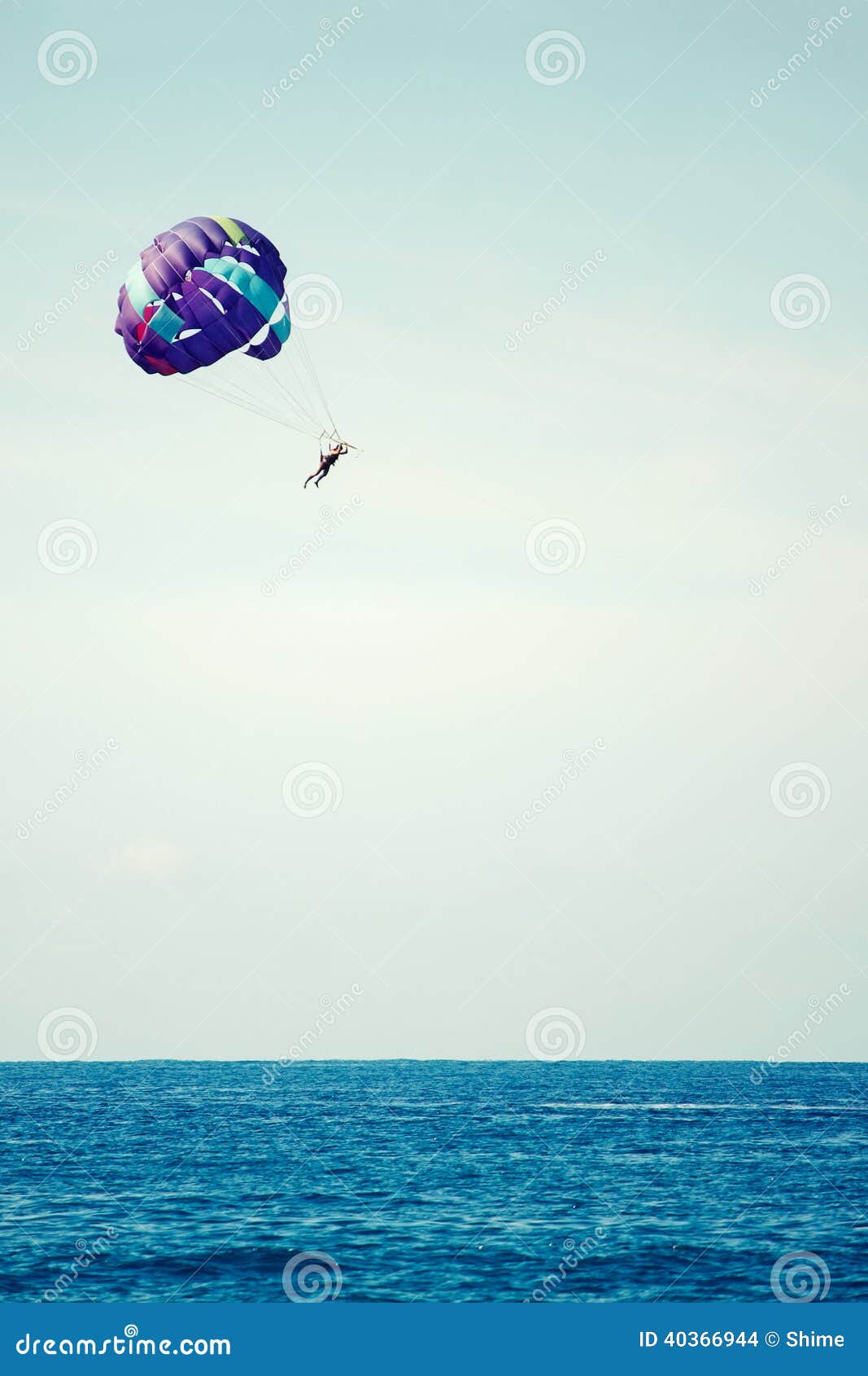Parachuting at sea stock photo. Image of parachute, extreme 40366944