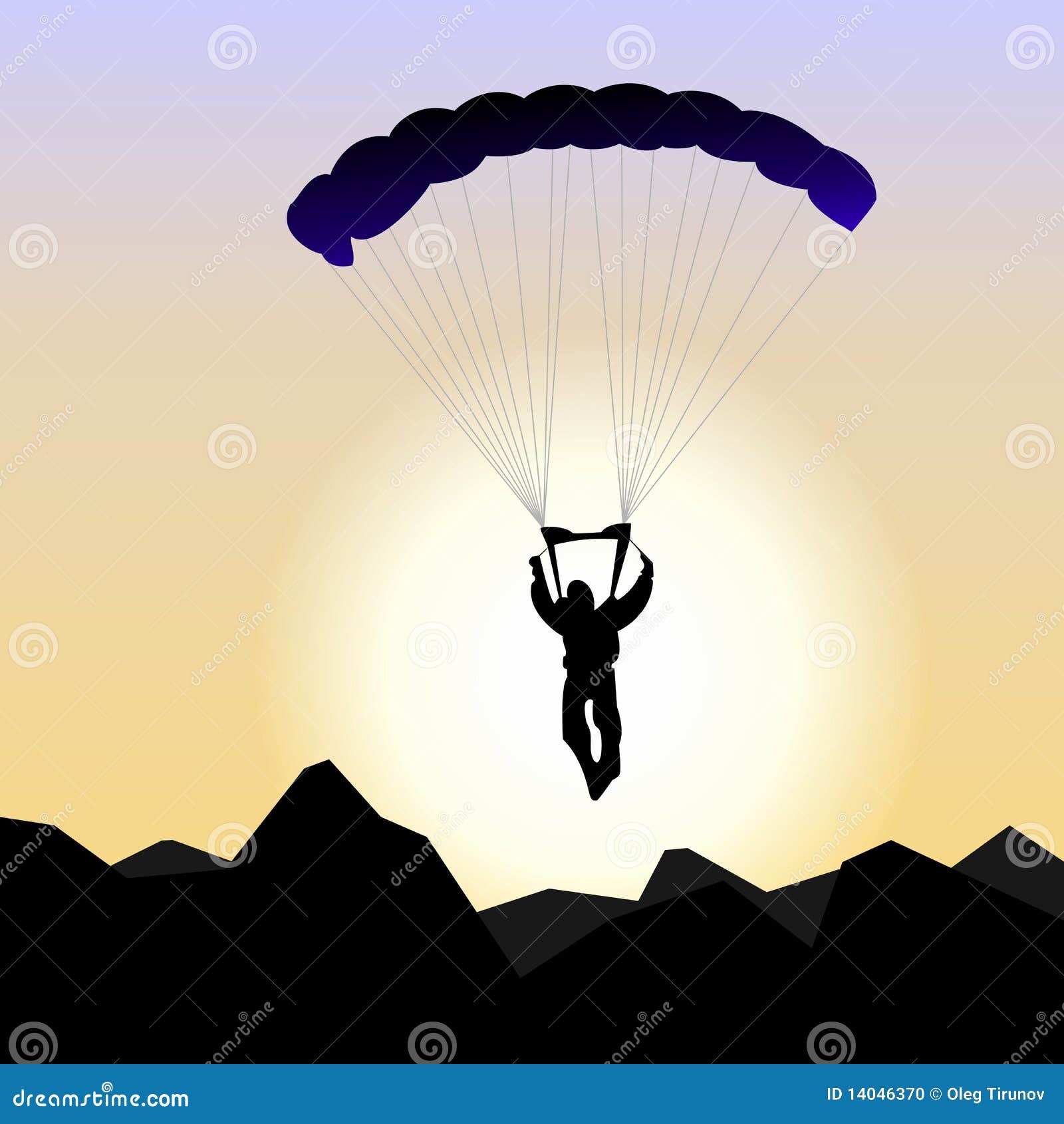 parachutist of sunrise