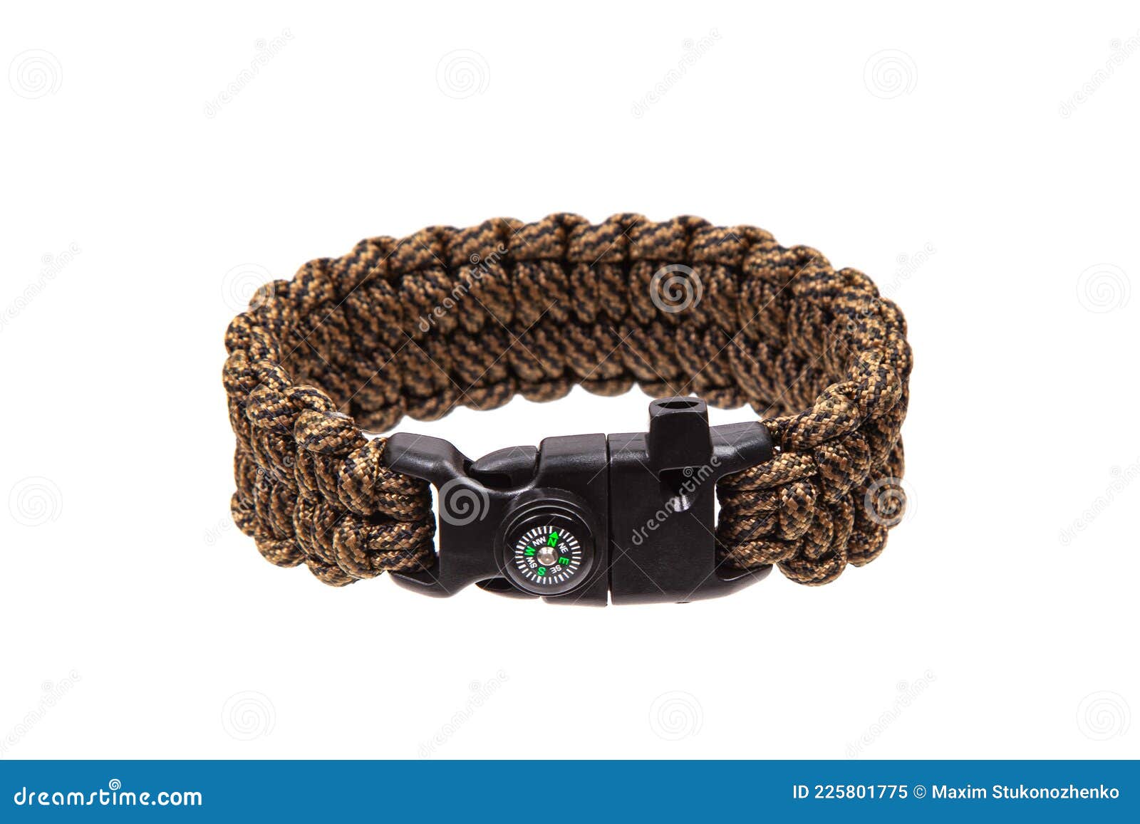 chikane ryste tub Paracord Bracelet Isolated on White Back Stock Image - Image of cord,  camouflage: 225801775