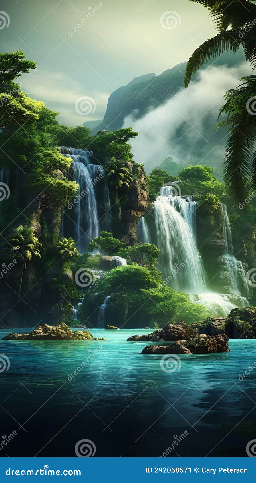 Paradise Found Exploring The Enchanting Waterfalls And Lush Jun Stock Paradise Found Exploring The Enchanting Waterfalls And Lush Jun Stock
