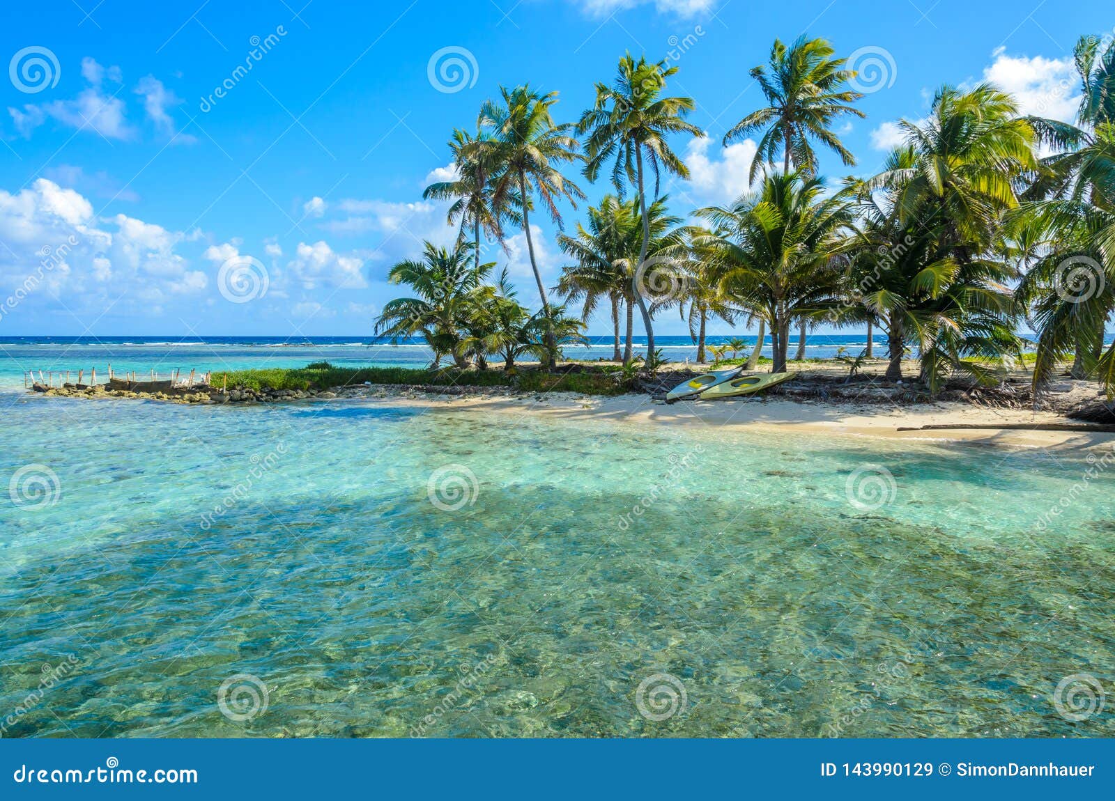 Paradise-strand Op Eiland Caye Carrie Bow Cay Field Station, Cara ...