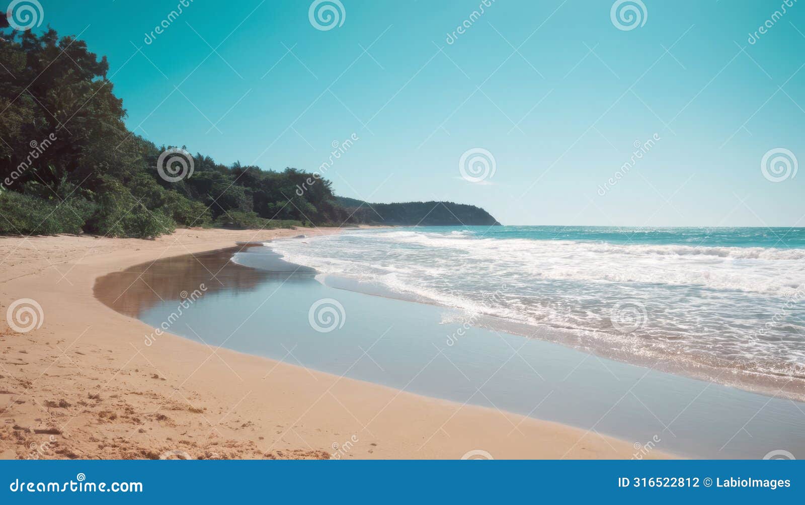 paradisiacal beach on a summer day