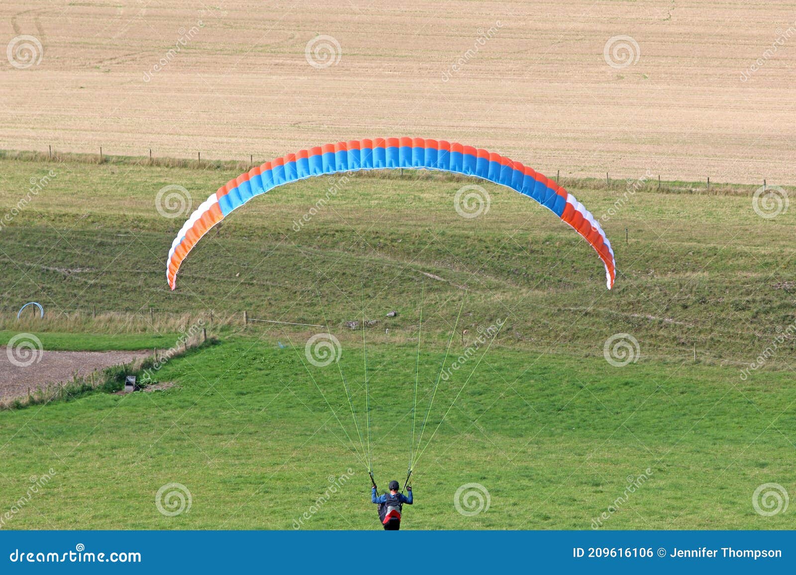Paraglider Flying at Milk Hill, Wiltshire Stock Photo Image of vale
