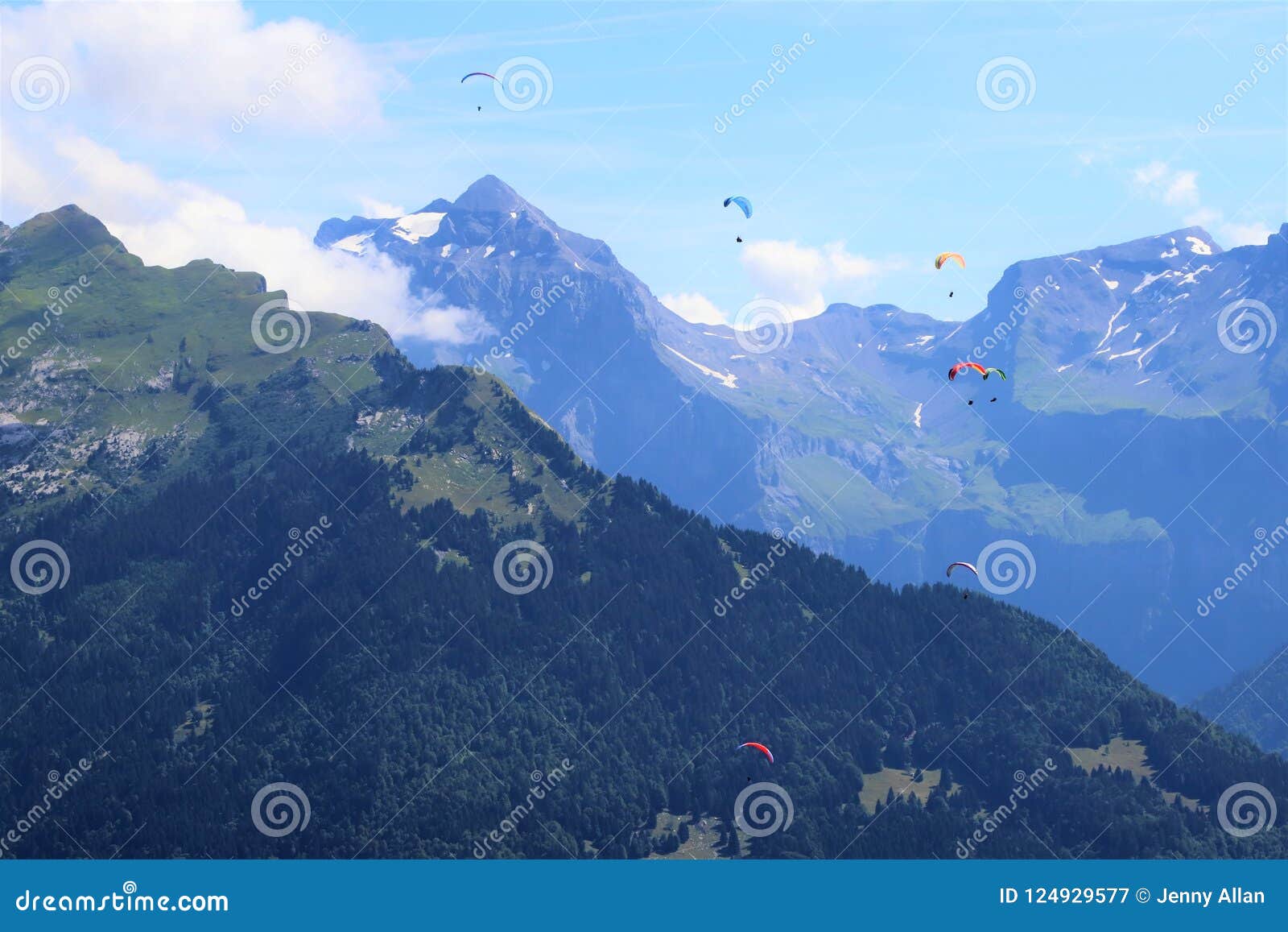paragliding in samoens, french alps