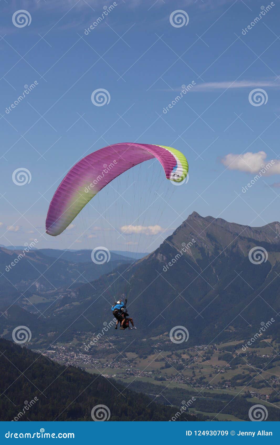 paragliding in samoens, french alps