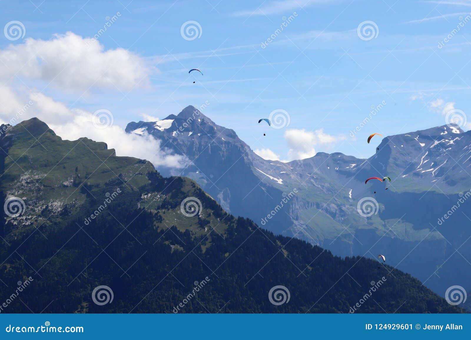 paragliding in samoens, french alps