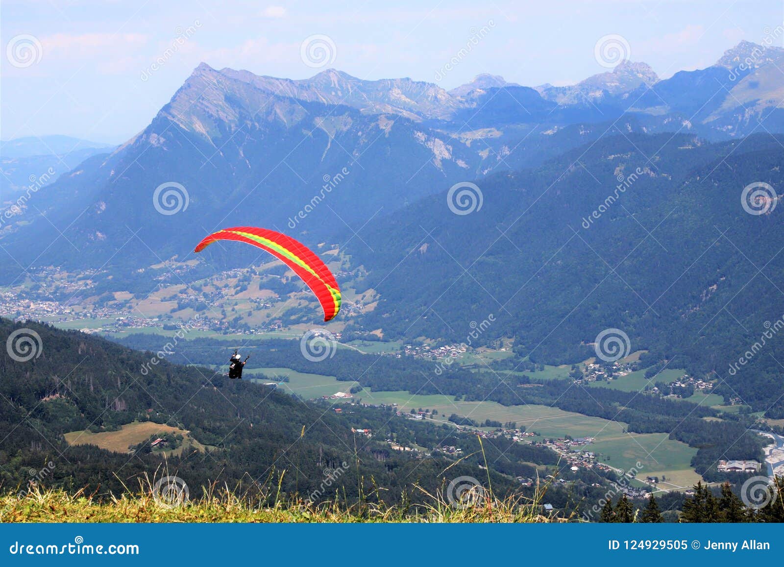 paragliding in samoens, french alps